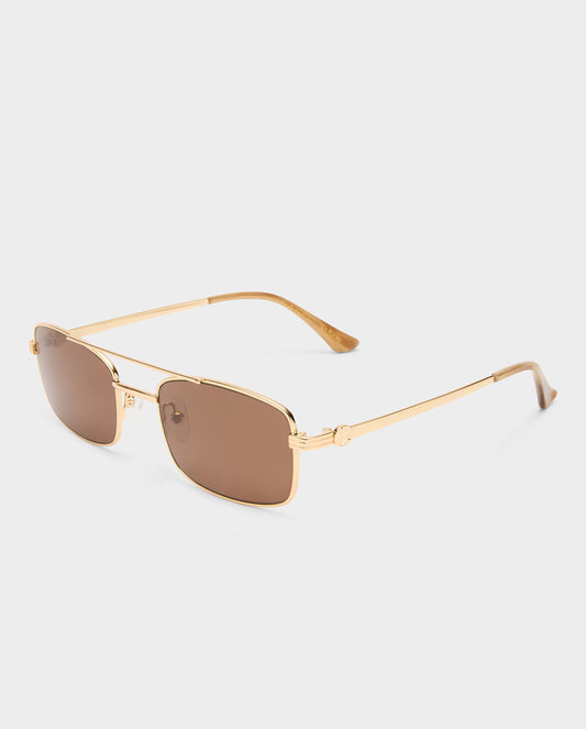 The Rocky Gold Female Aviator Sunglasses | Luv Lou