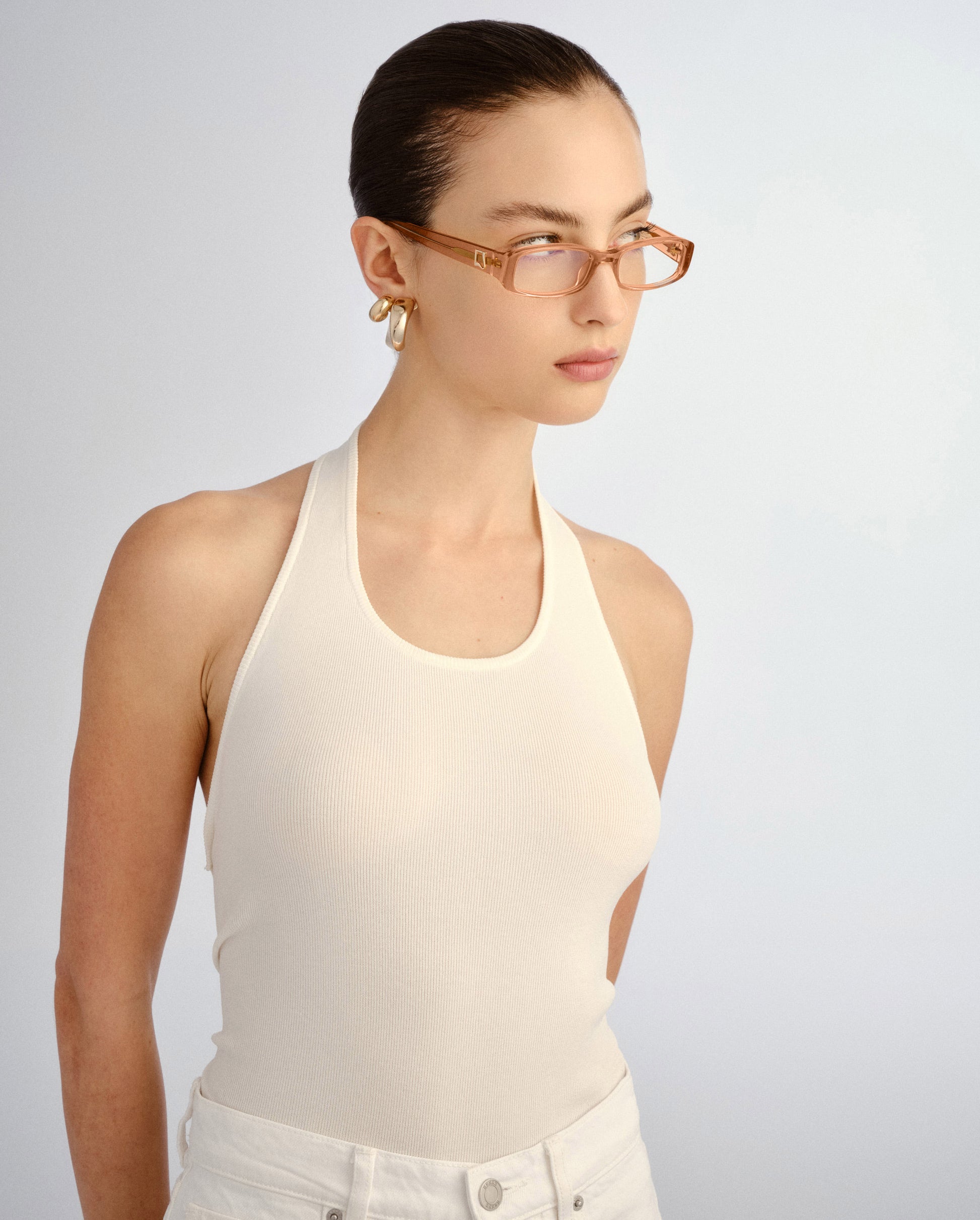 The Eden Crystal Amber Female Rectangle Blue Light | Luv Lou