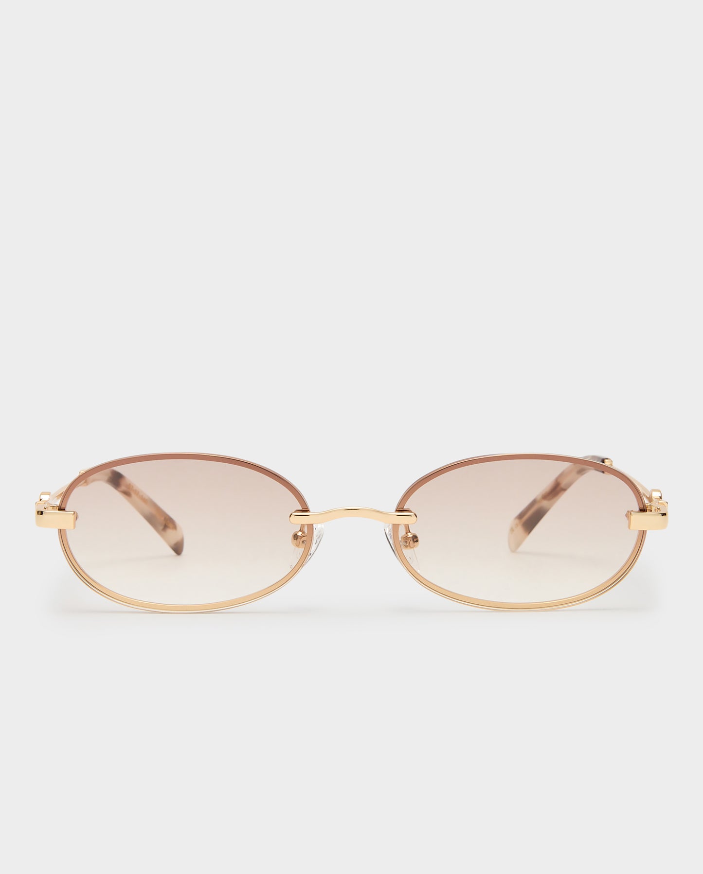 The Jean Gold Female Oval Sunglasses | Luv Lou