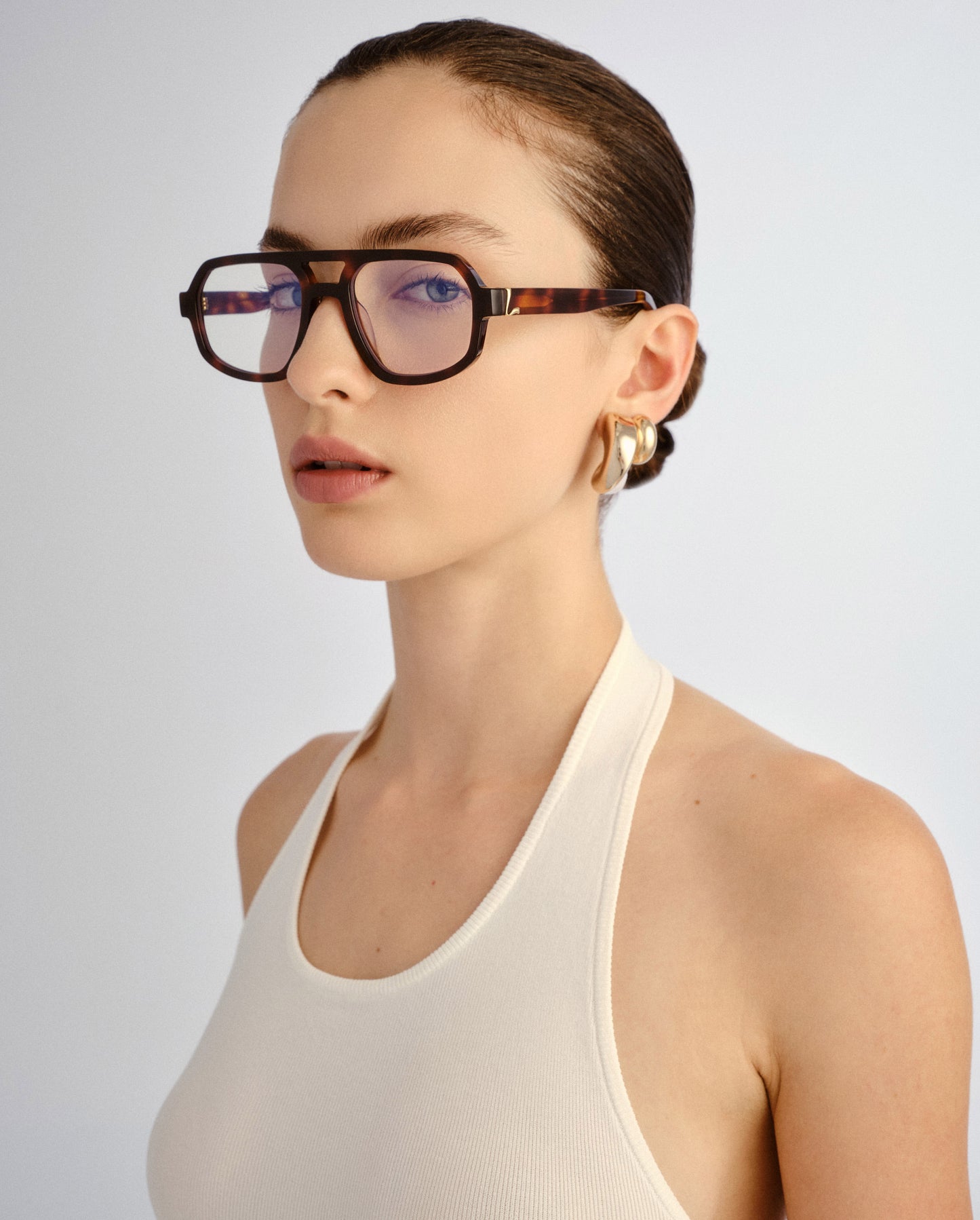 The Banks Classic Tort Female Aviator Blue Light | Luv Lou