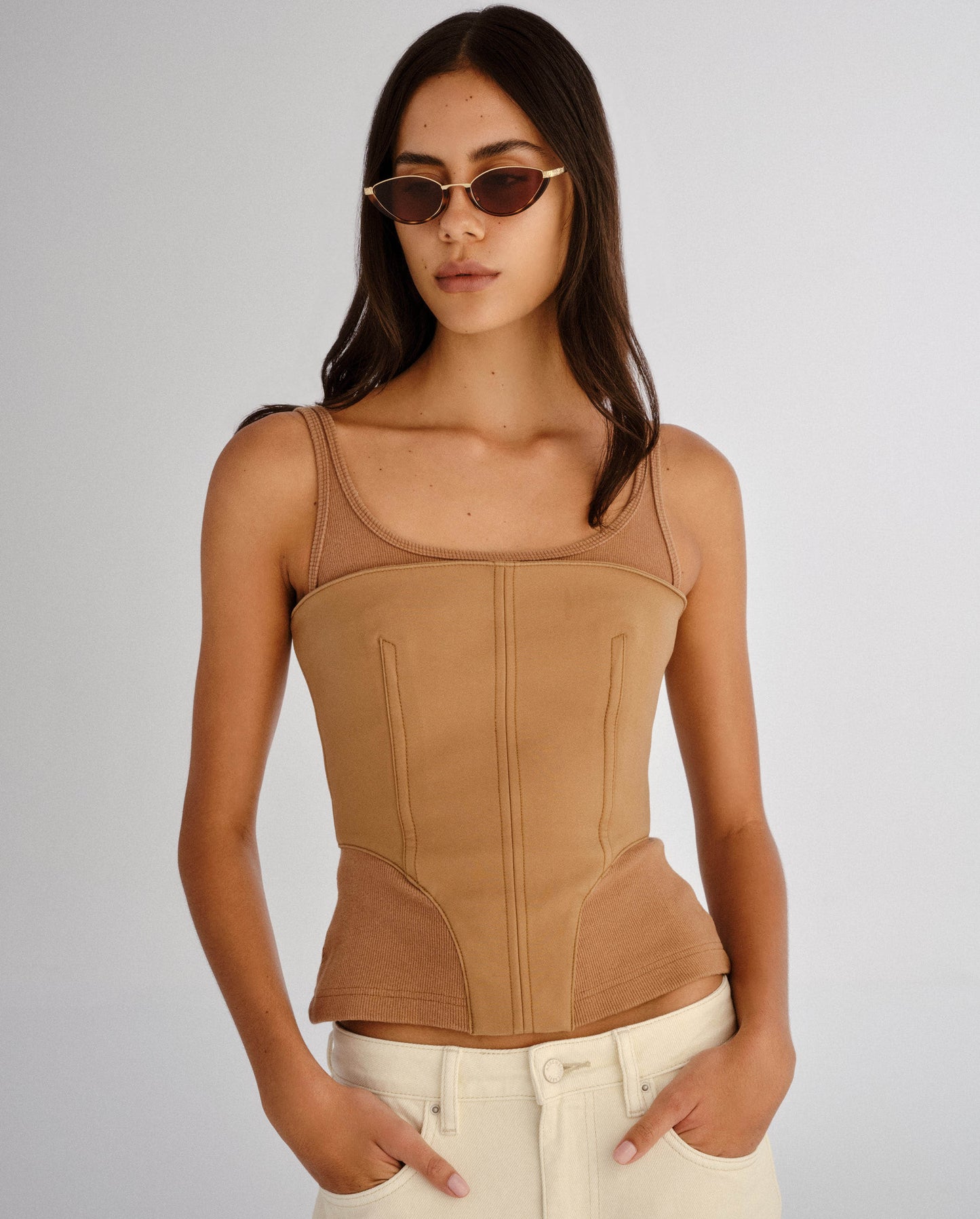 The Lia Gold Female Cat-Eye Sunglasses | Luv Lou