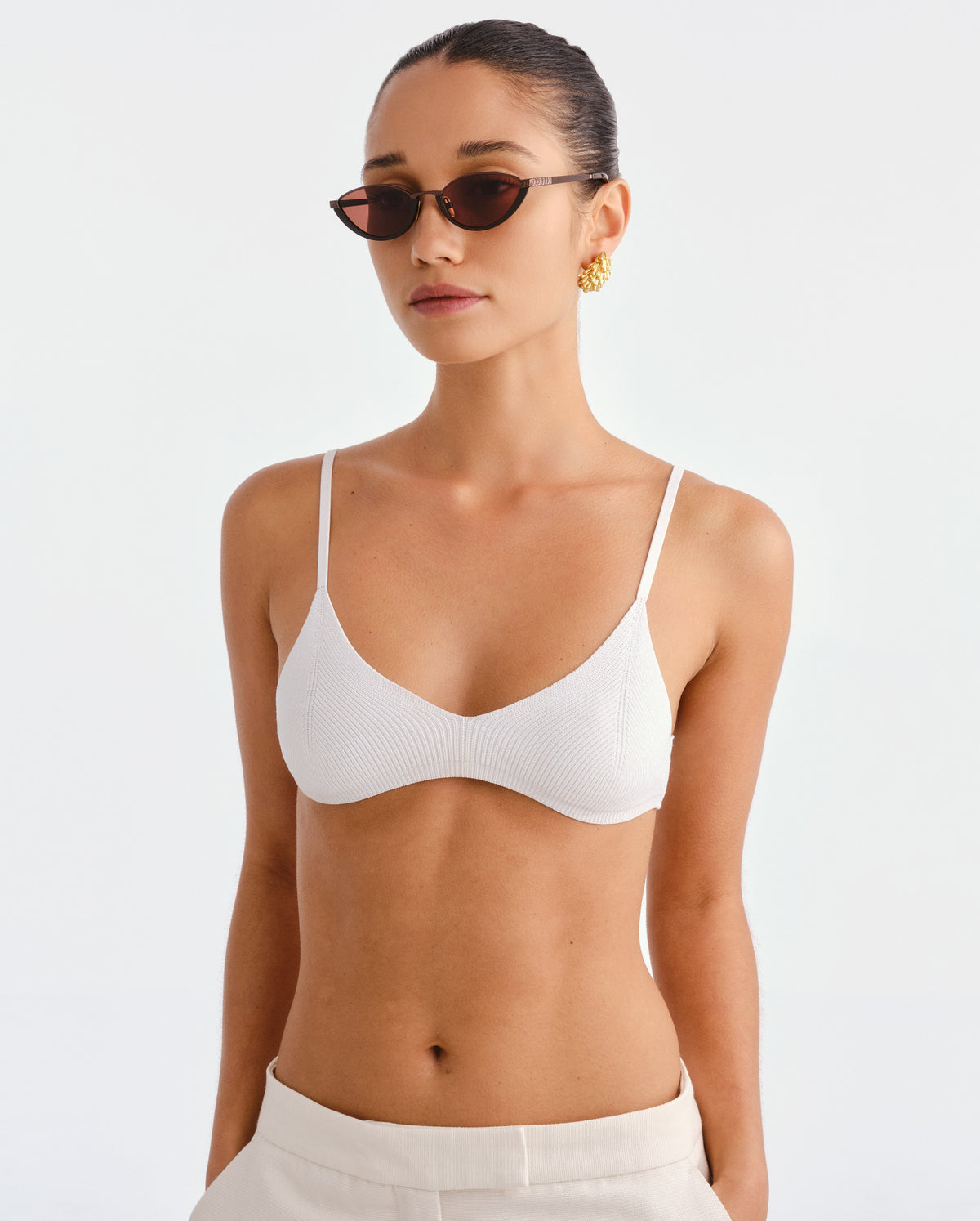 The Lia Bronze Female Cat-Eye Sunglasses | Luv Lou