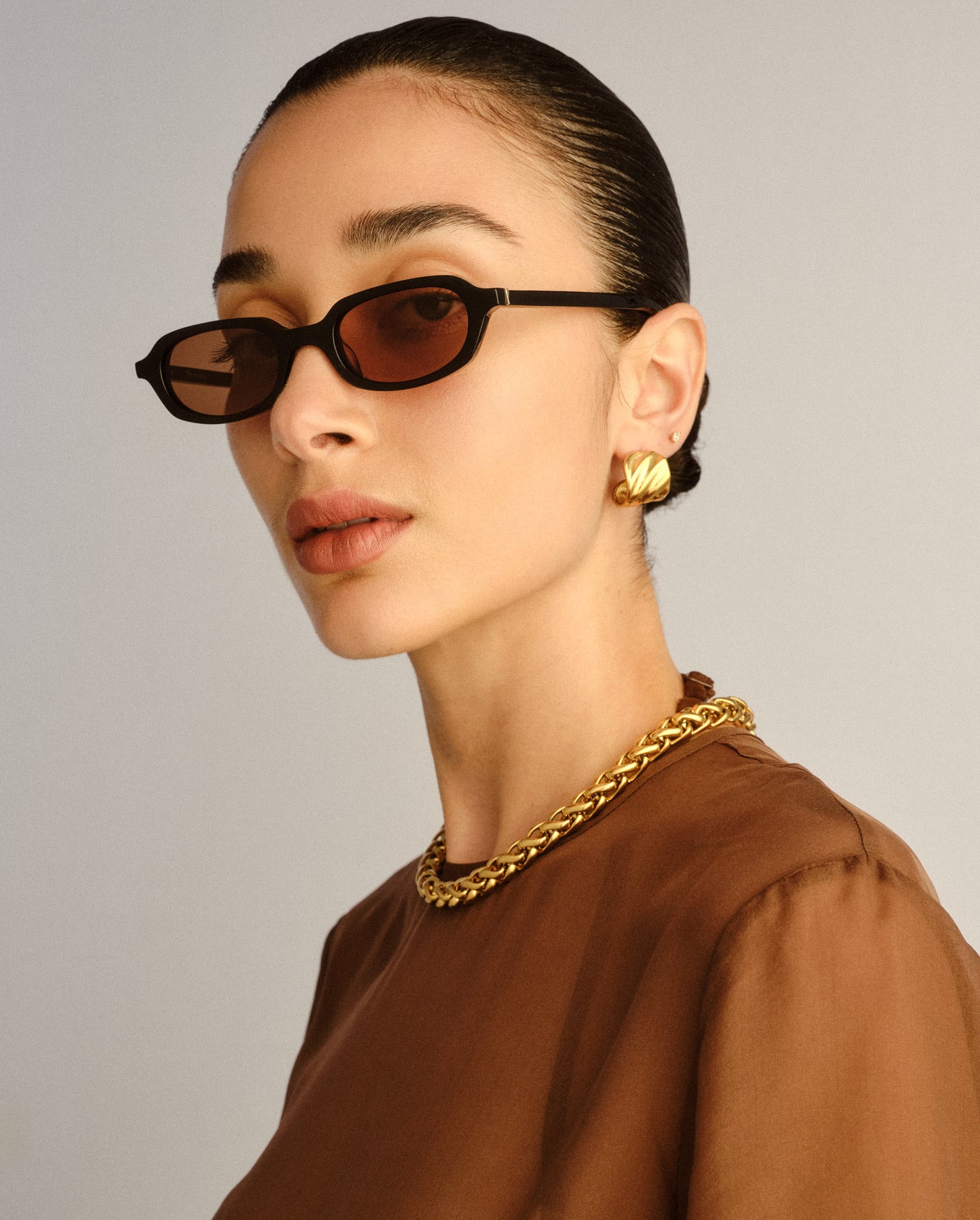 The Mimi Black Female Rectangle Sunglasses | Luv Lou