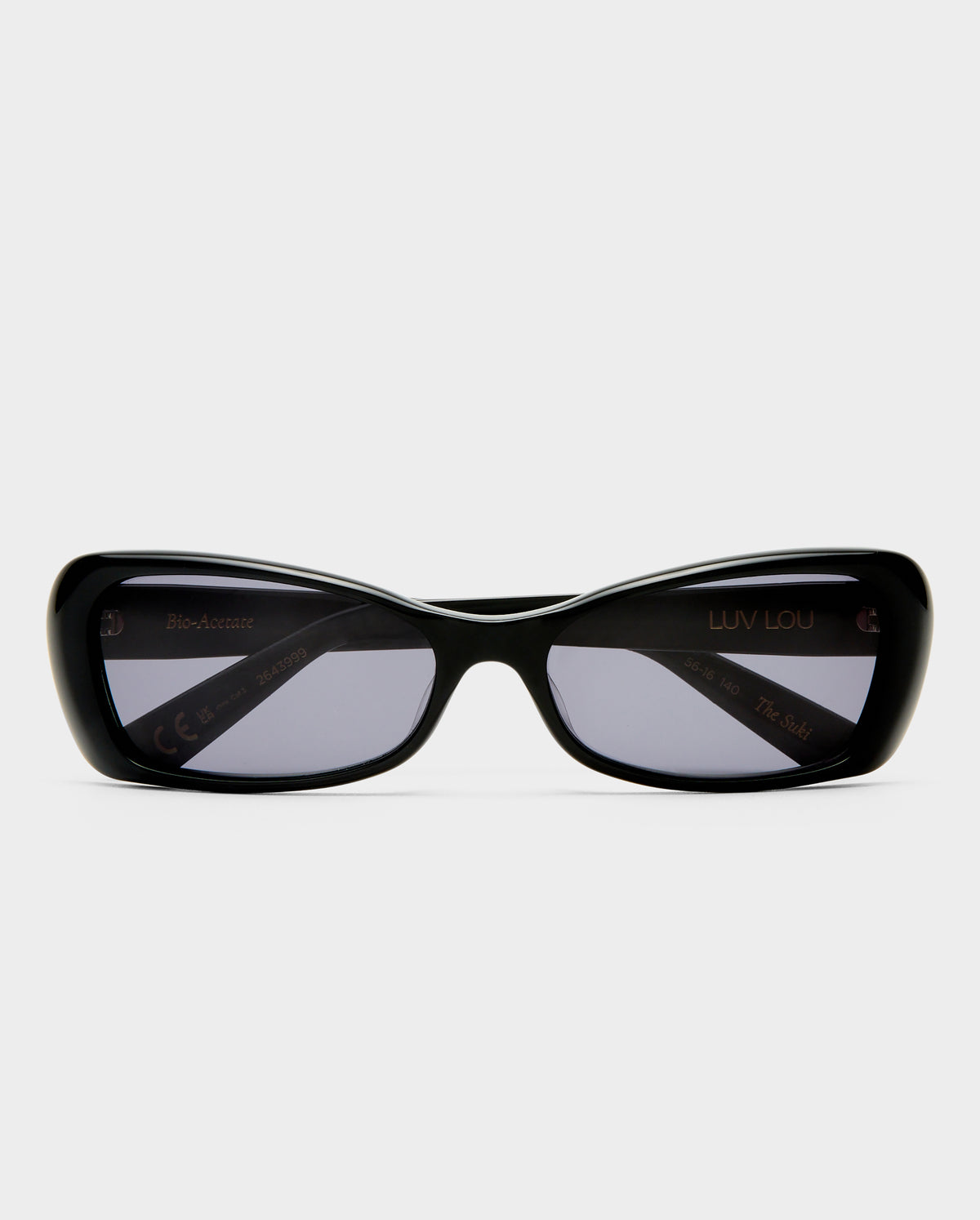 The Suki Black Female Rectangle Sunglasses | Luv Lou