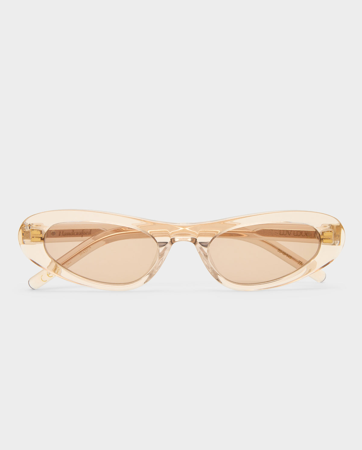 The Noa Gloss Beige Female Cat-Eye Sunglasses | Luv Lou