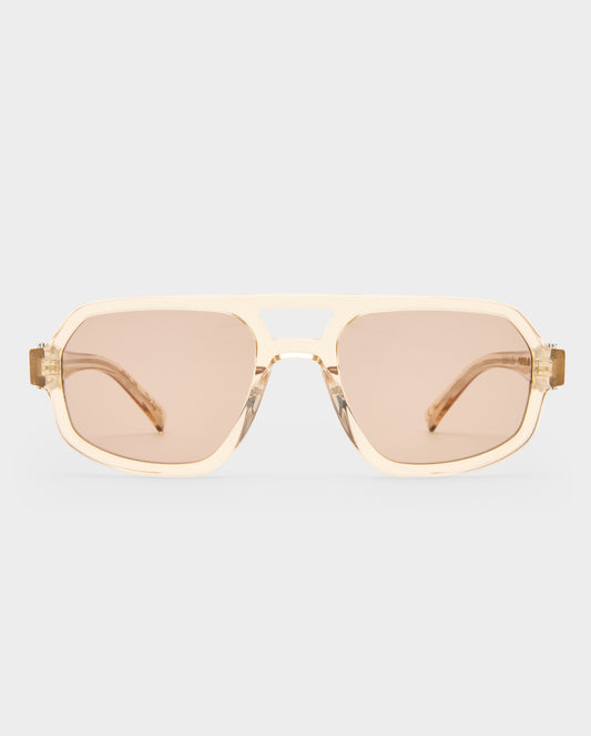 The Banks Luxe Peach Nude Female Aviator Sunglasses | Luv Lou