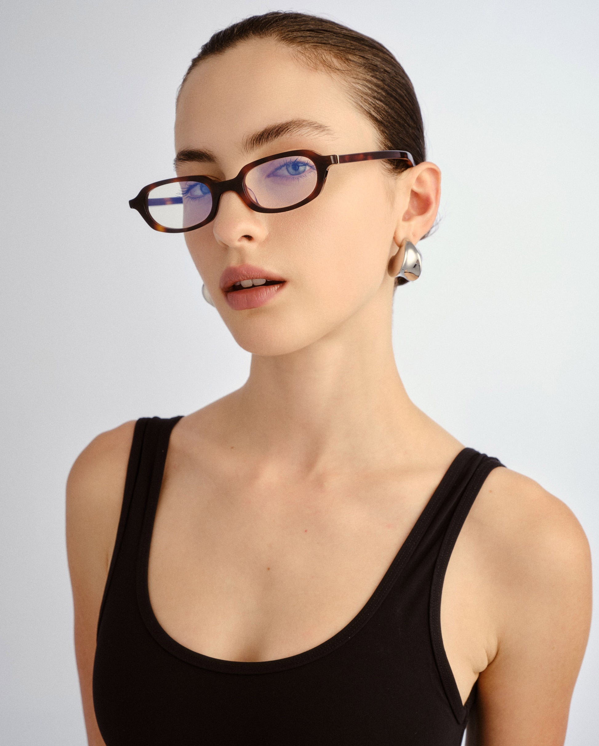 The Mimi Classic Tort Female Rectangle Blue Light | Luv Lou