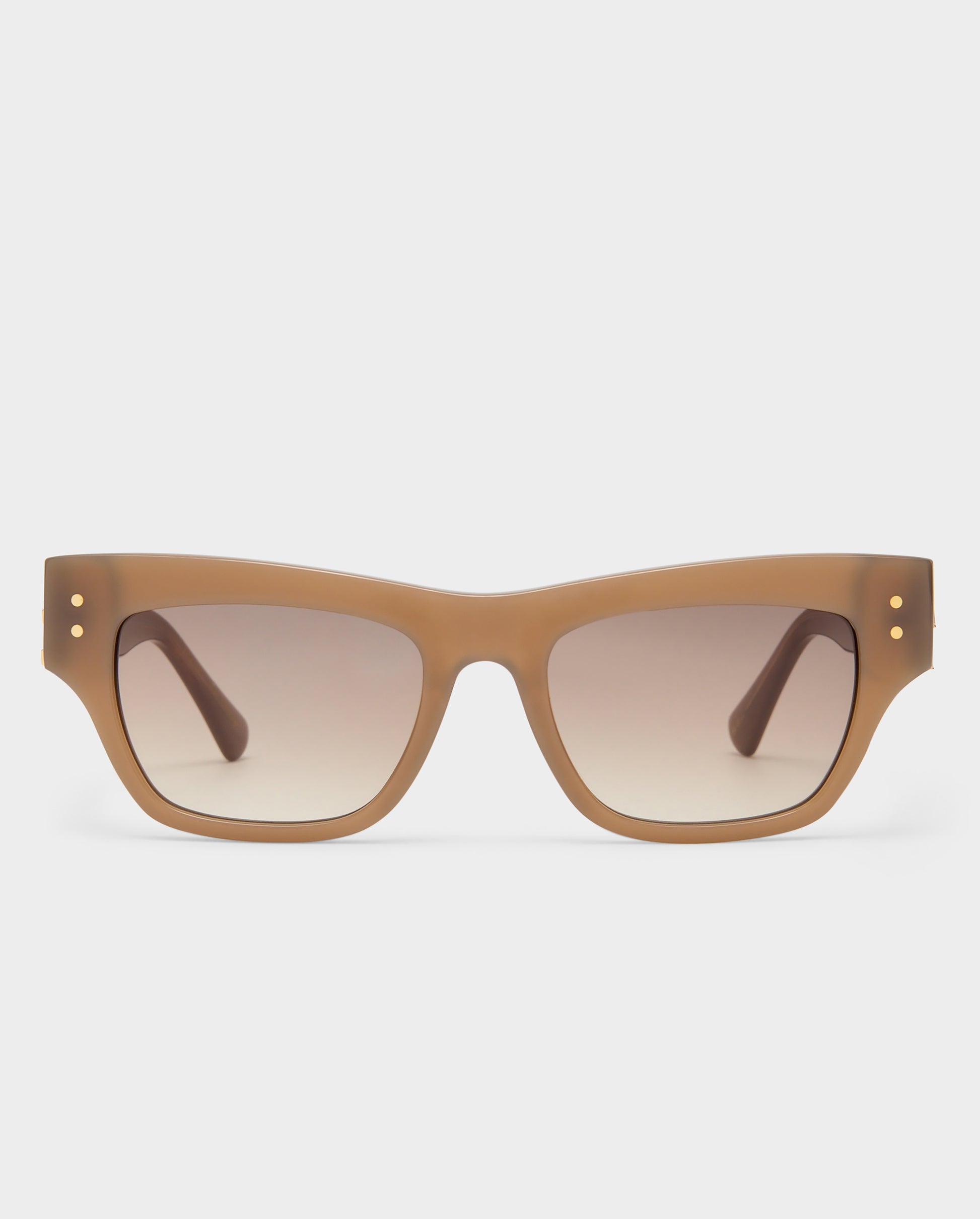 The Addison Almond Female D-Frame Sunglasses | Luv Lou