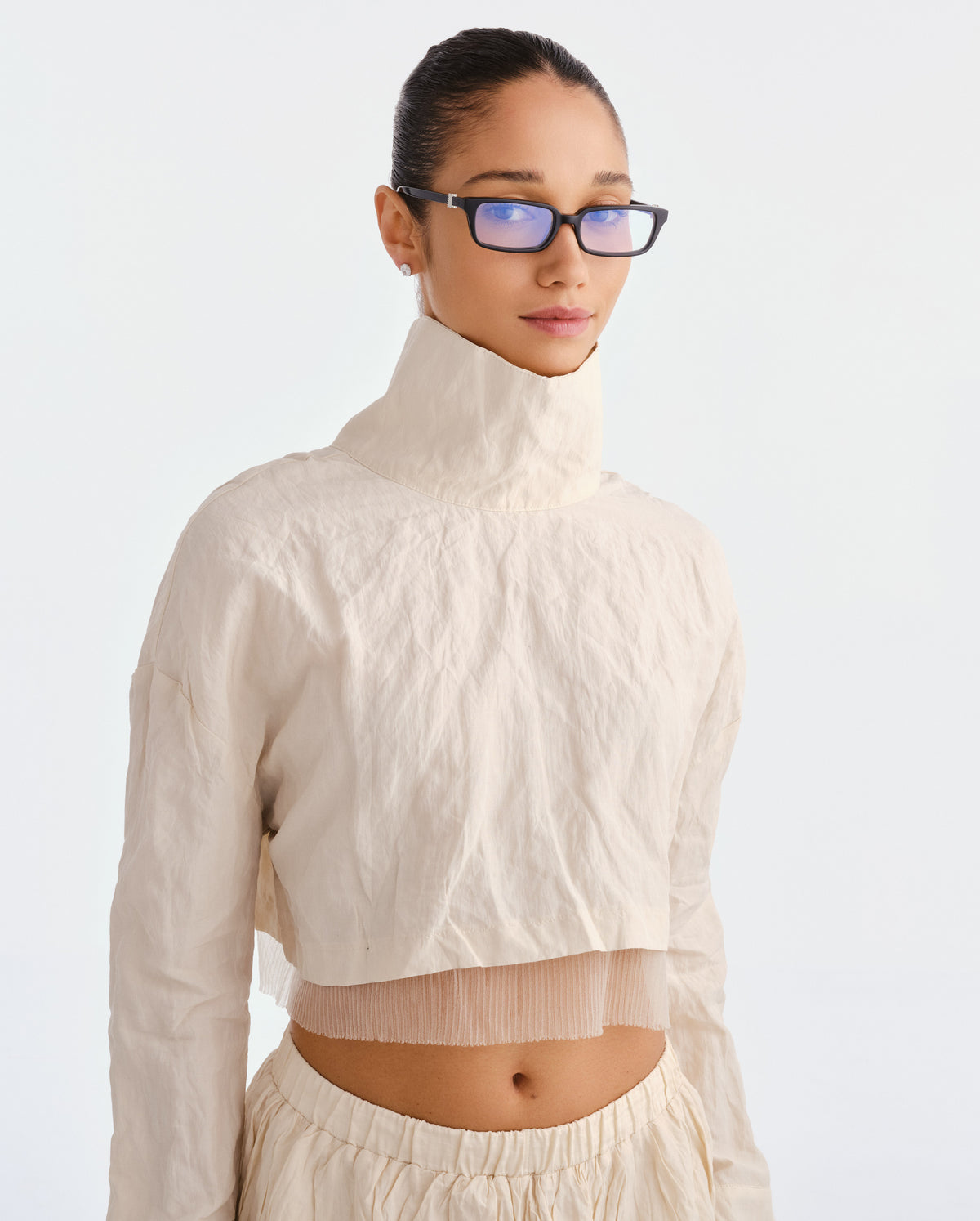 The Phoebe Luxe Black Female Rectangle Blue Light | Luv Lou