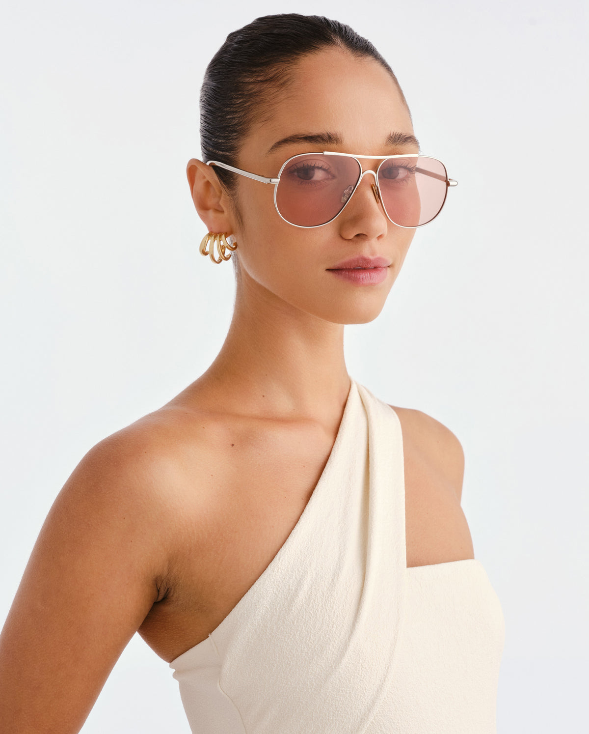 The Carter Silver Female Aviator Sunglasses | Luv Lou