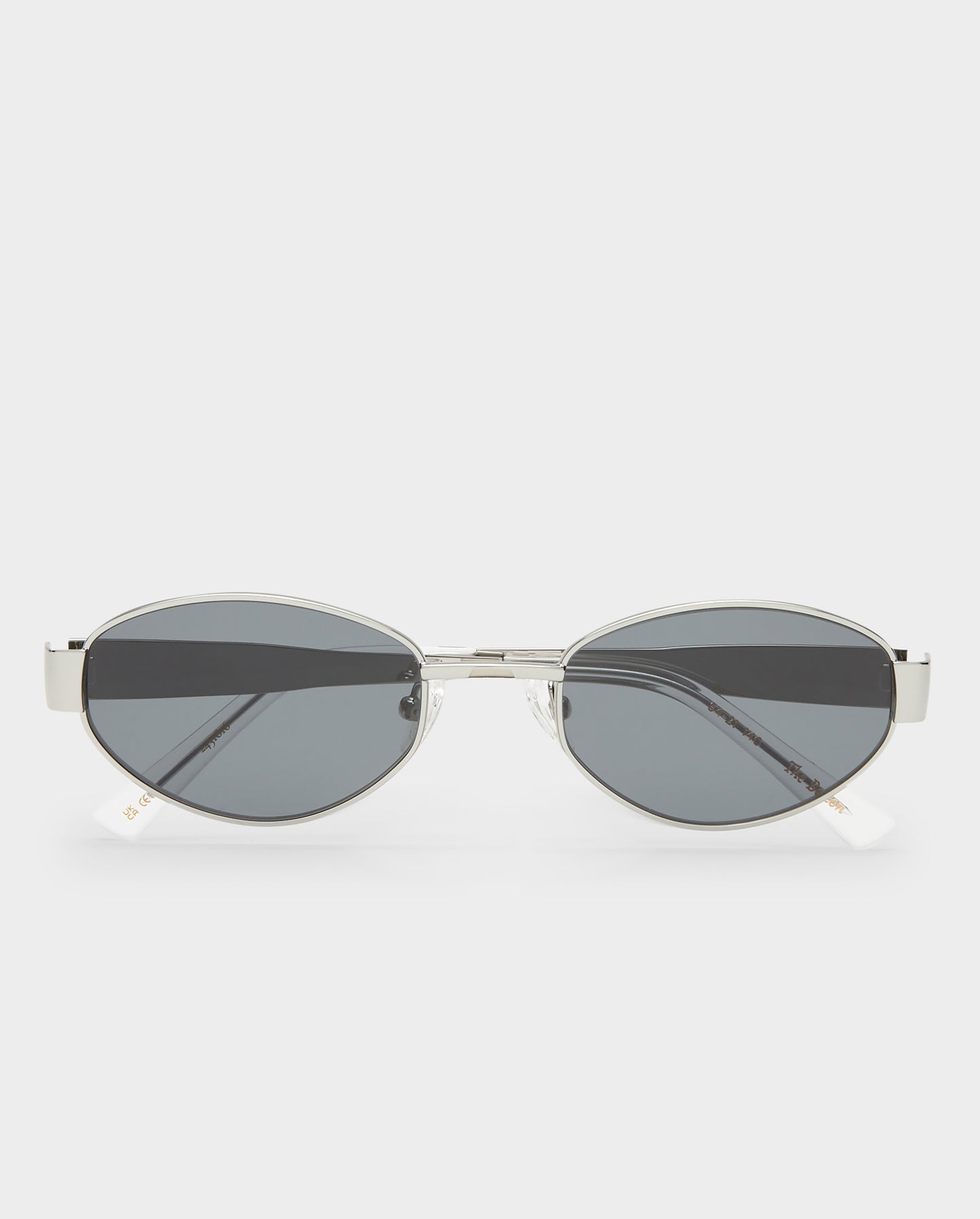 The Boston Silver Female Oval Sunglasses | Luv Lou