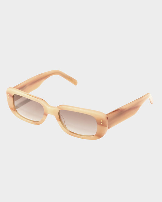 The Stevie Mini Kids Oat Female Rectangle Sunglasses | Luv Lou