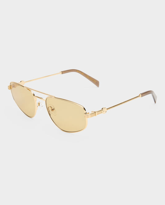 The Harvey Gold Female Aviator Sunglasses | Luv Lou