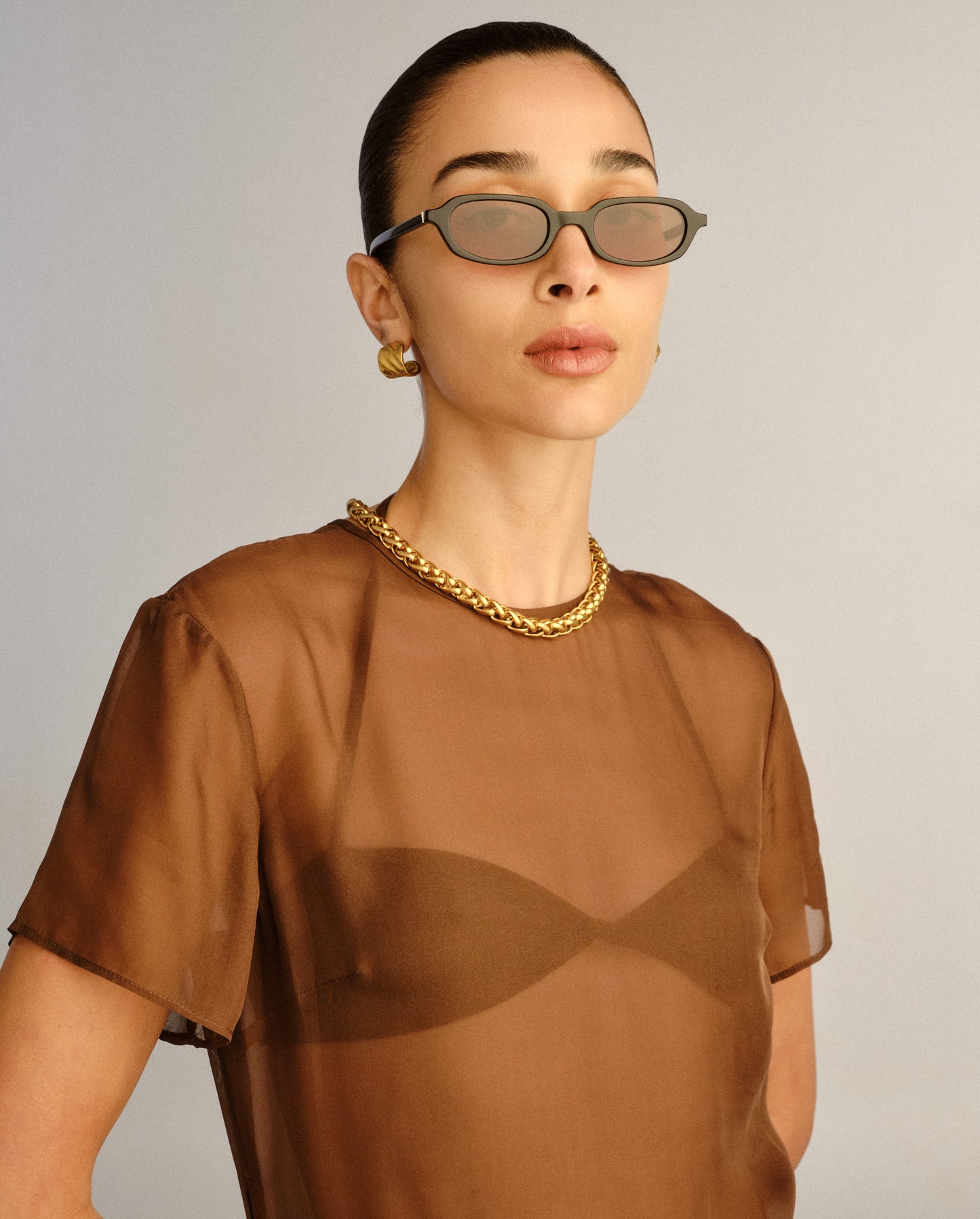 The Mimi Black Female Rectangle Sunglasses | Luv Lou