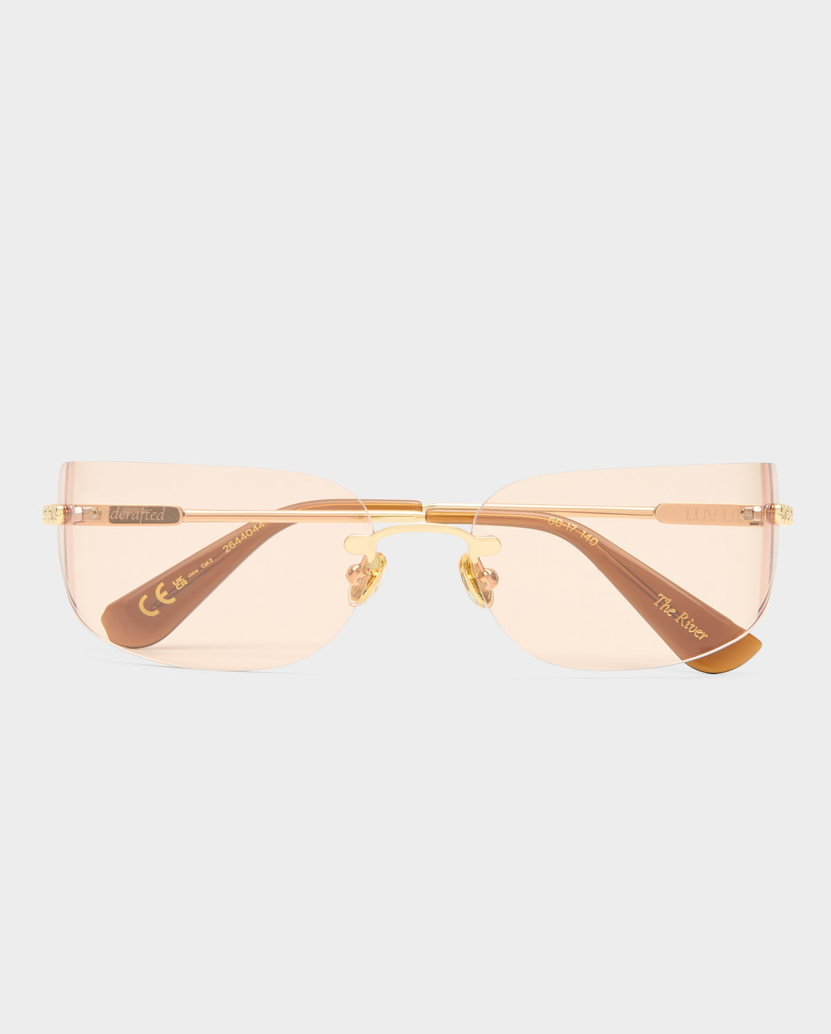 The River Gold Female Rectangle Sunglasses | Luv Lou