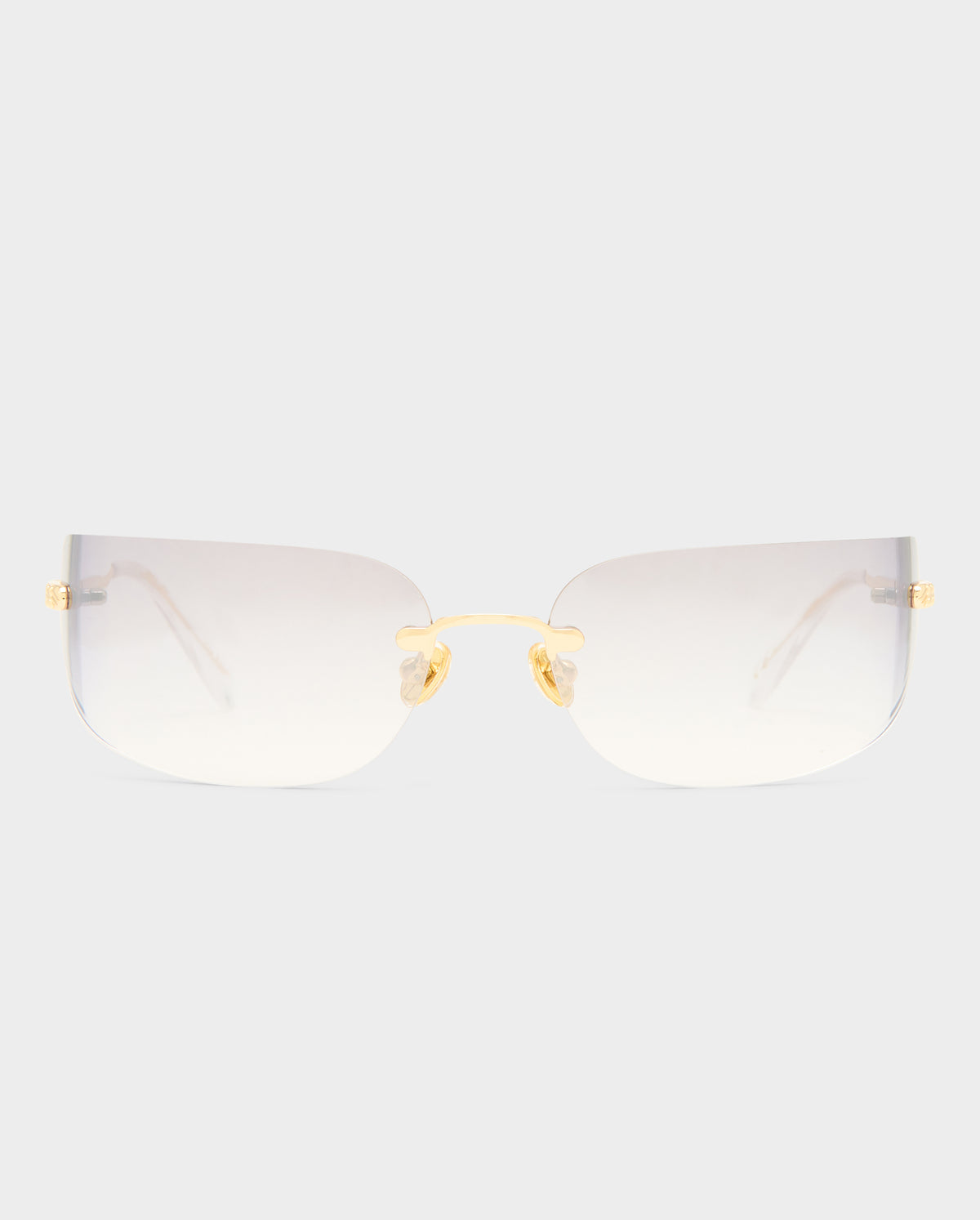 The River Bright Gold Female Rectangle Sunglasses | Luv Lou