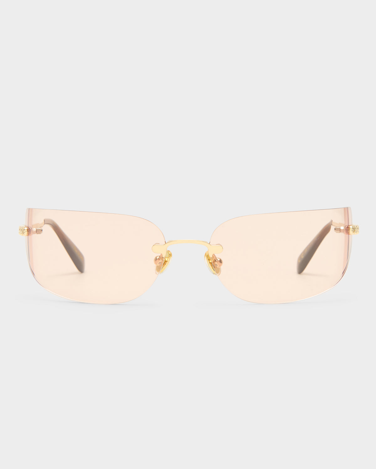 The River Gold Female Rectangle Sunglasses | Luv Lou