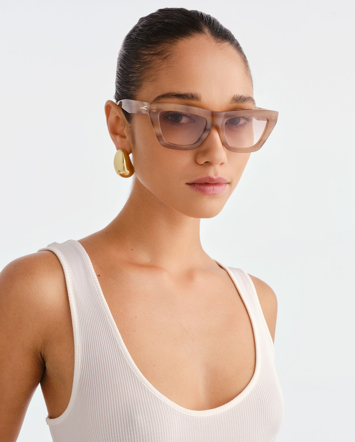 The Hudson Smokey Haze Female Cat-Eye Sunglasses | Luv Lou