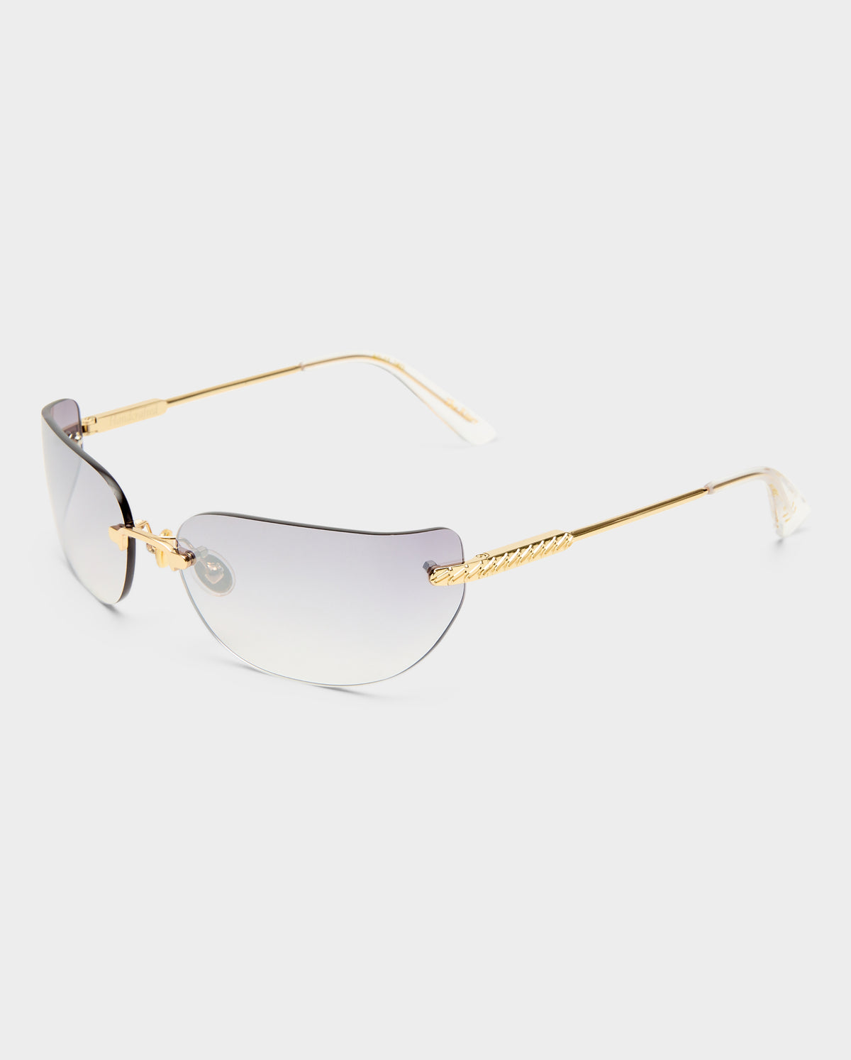 The River Bright Gold Female Rectangle Sunglasses | Luv Lou