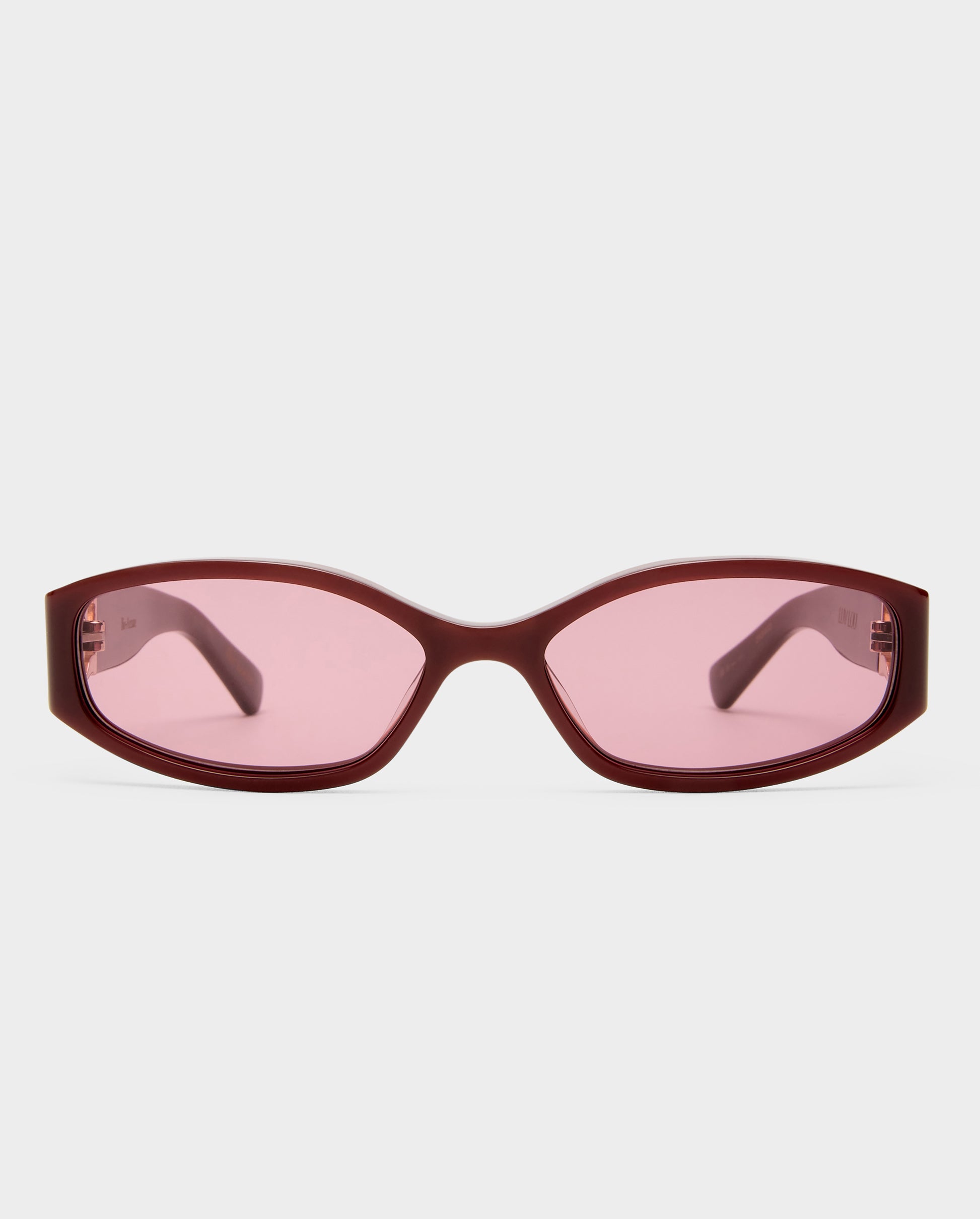 The Lottie Cherry Female Rectangle Sunglasses | Luv Lou