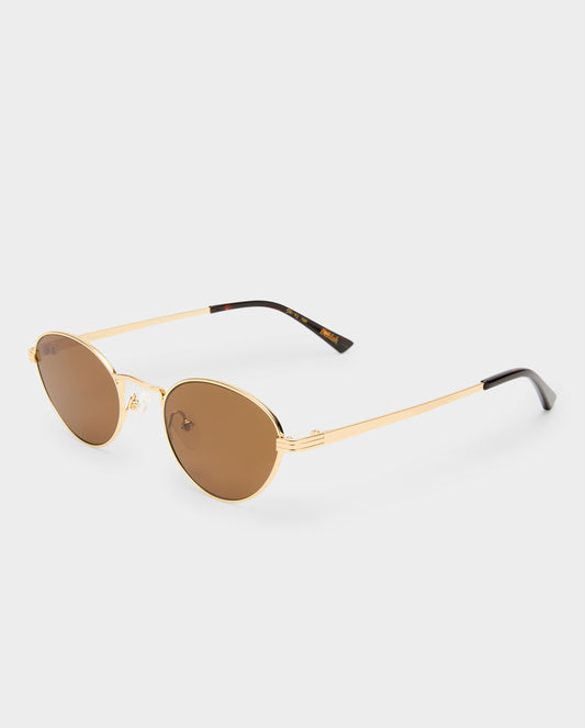 The Delilah Gold Female Round Sunglasses | Luv Lou