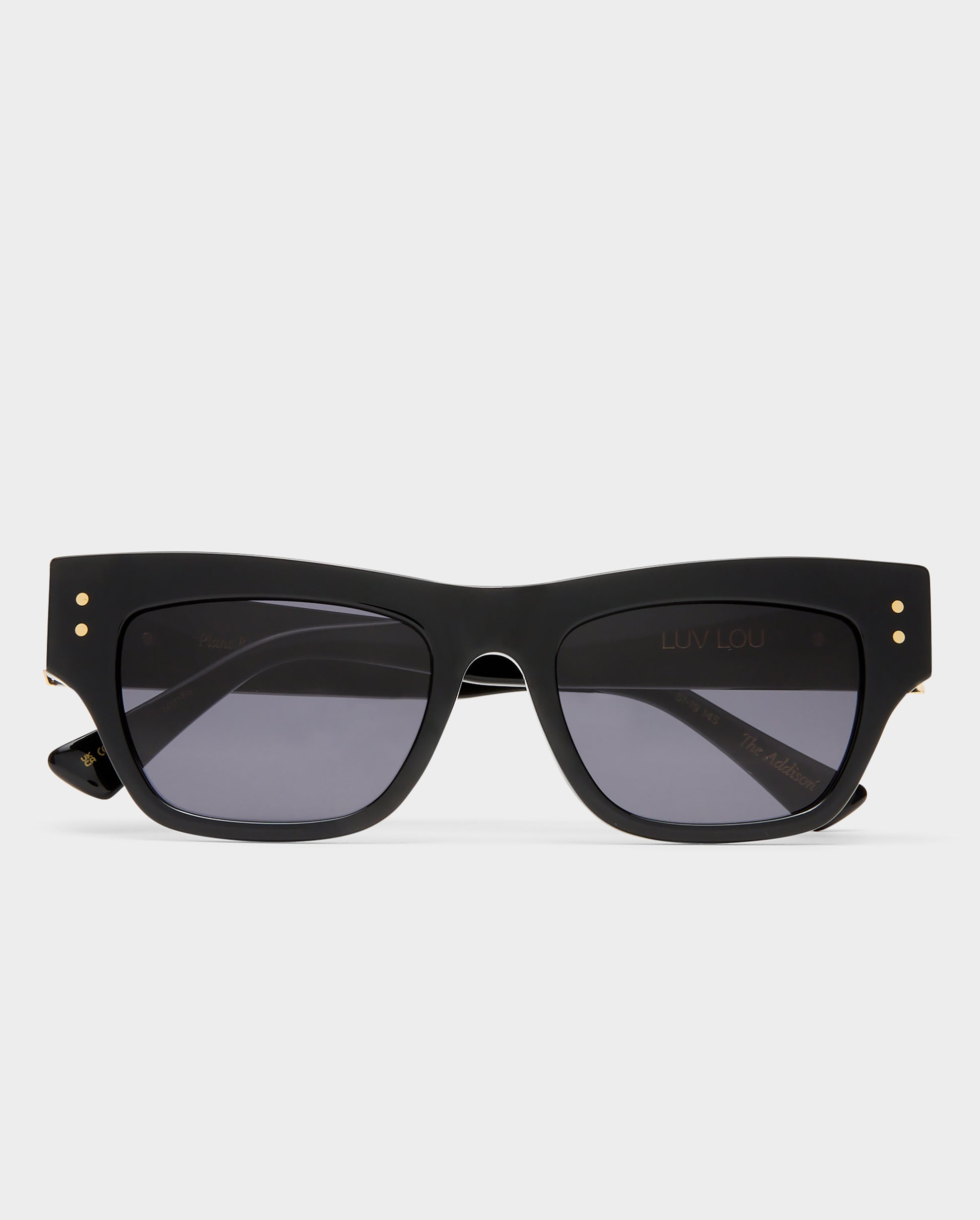 The Addison Black Female D-Frame Sunglasses | Luv Lou