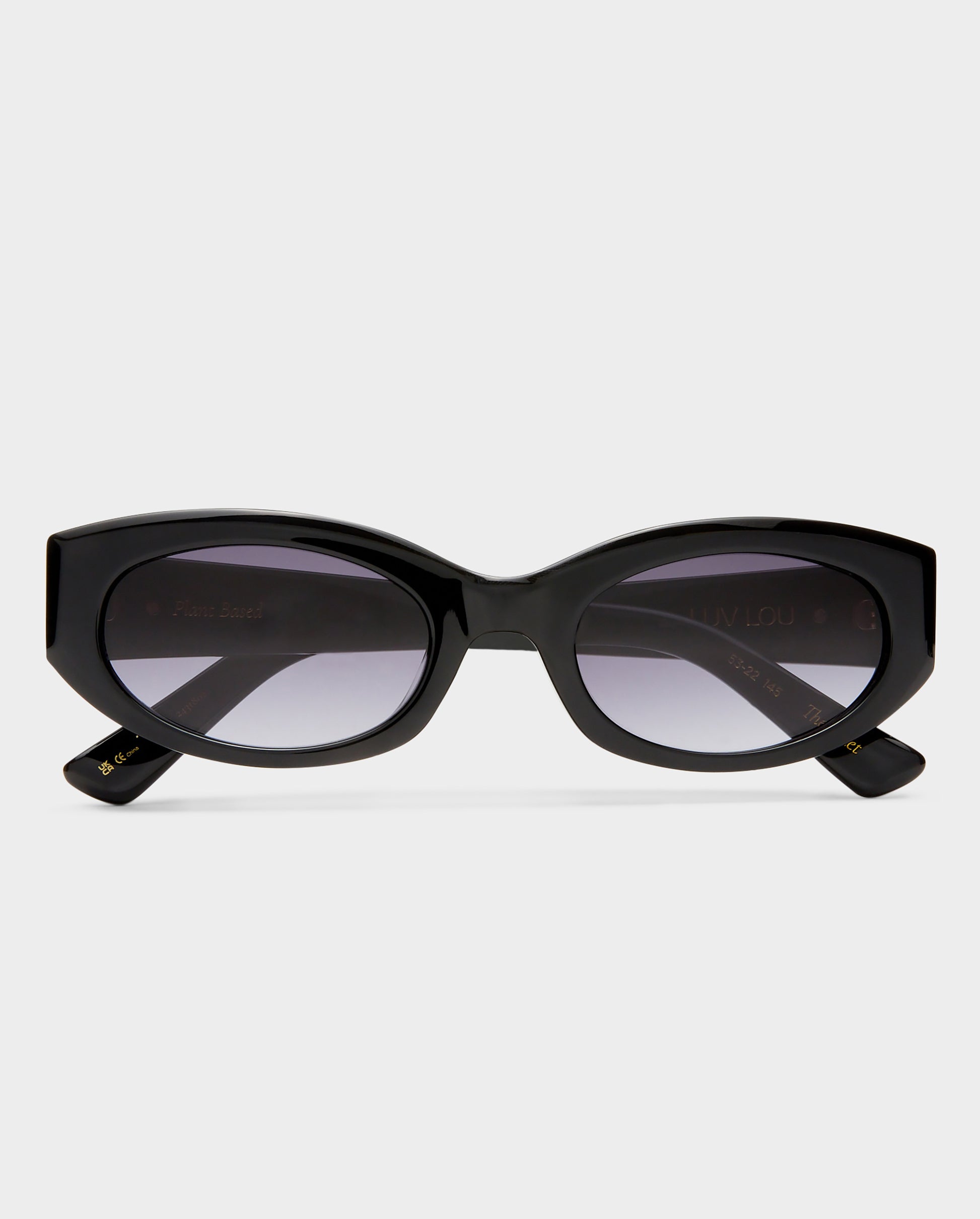 The Juliet Black Female Oval Sunglasses | Luv Lou