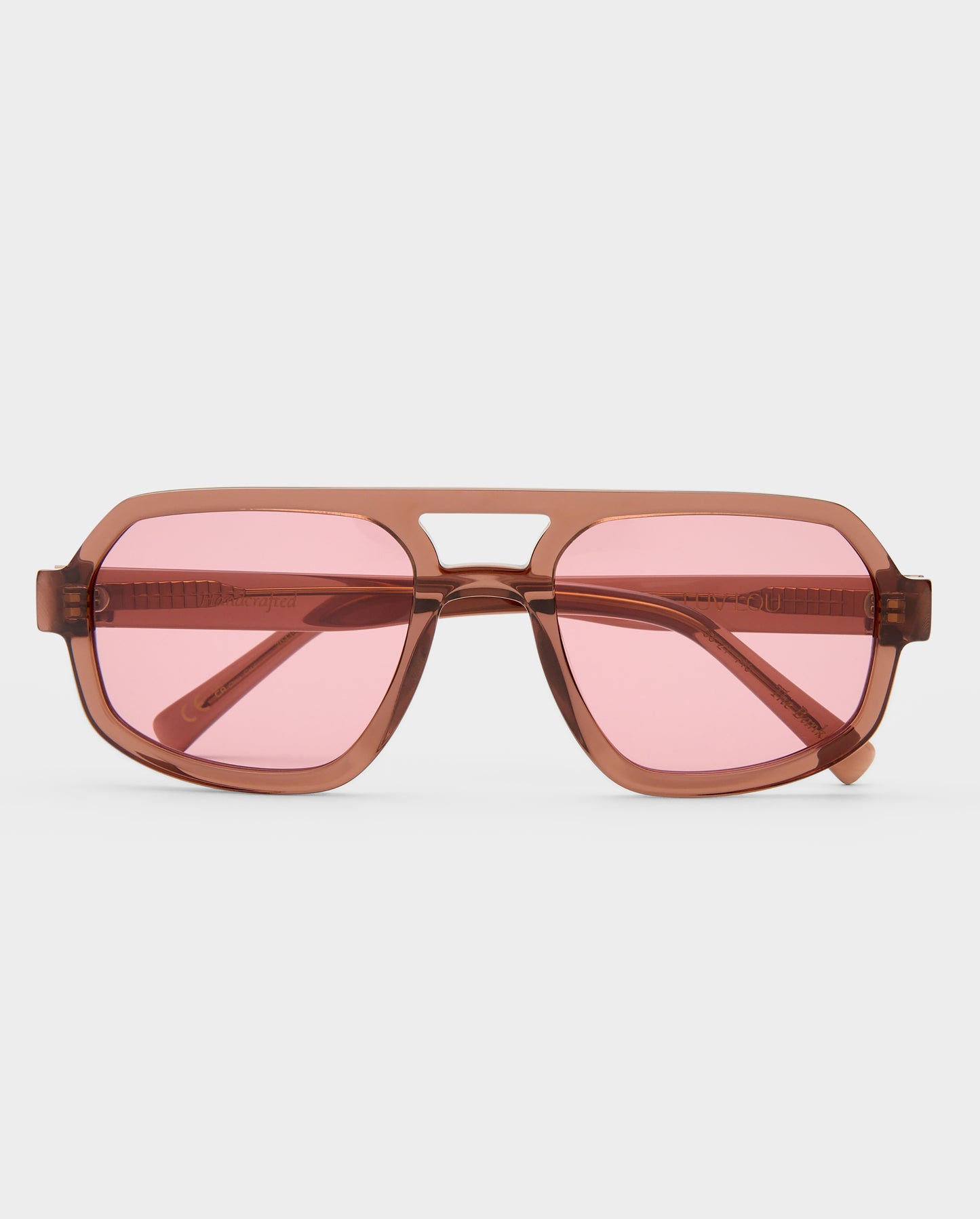 The Banks Crystal Burgundy Female Aviator Sunglasses | Luv Lou