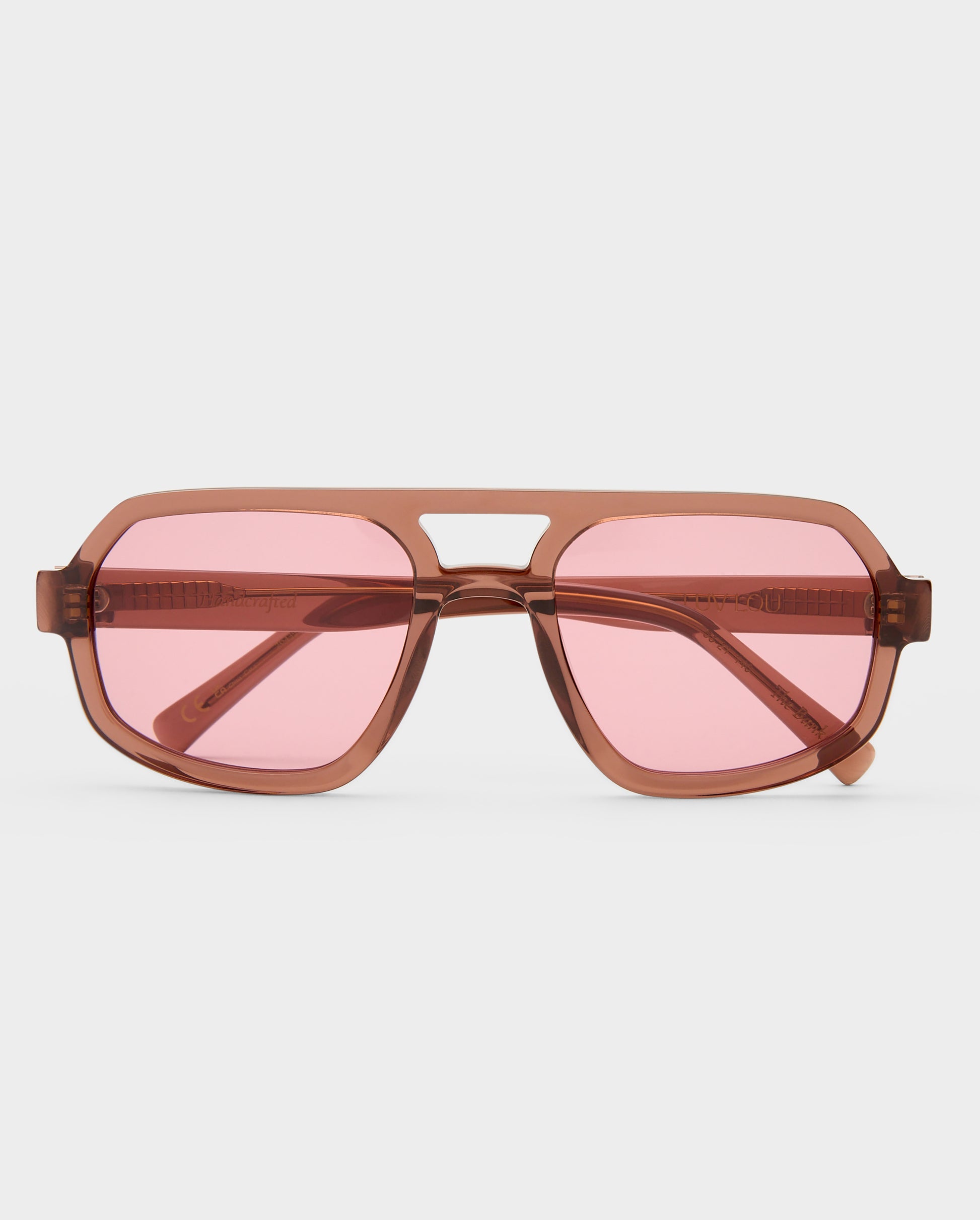 The Banks Crystal Burgundy Female Aviator Sunglasses | Luv Lou