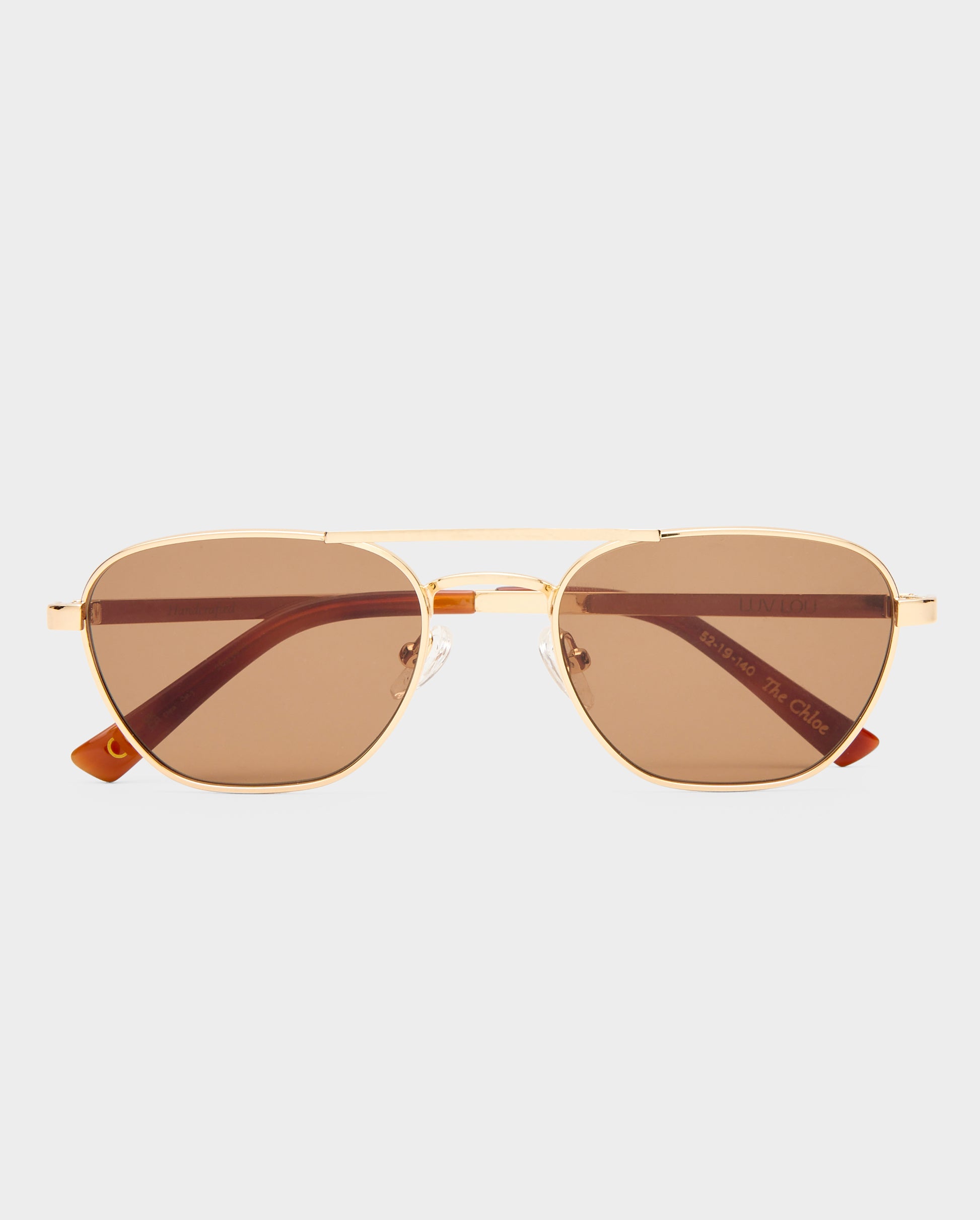 The Chloe Gold Female Aviator Sunglasses | Luv Lou
