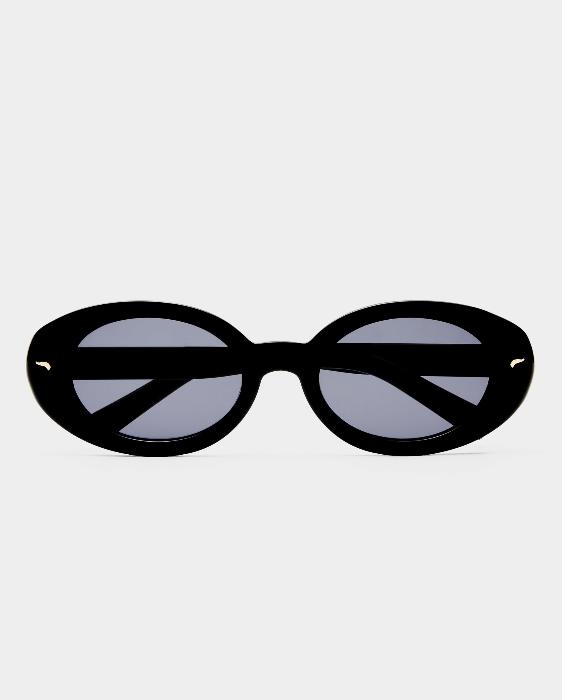 The Audrey Black Female Oval Sunglasses | Luv Lou