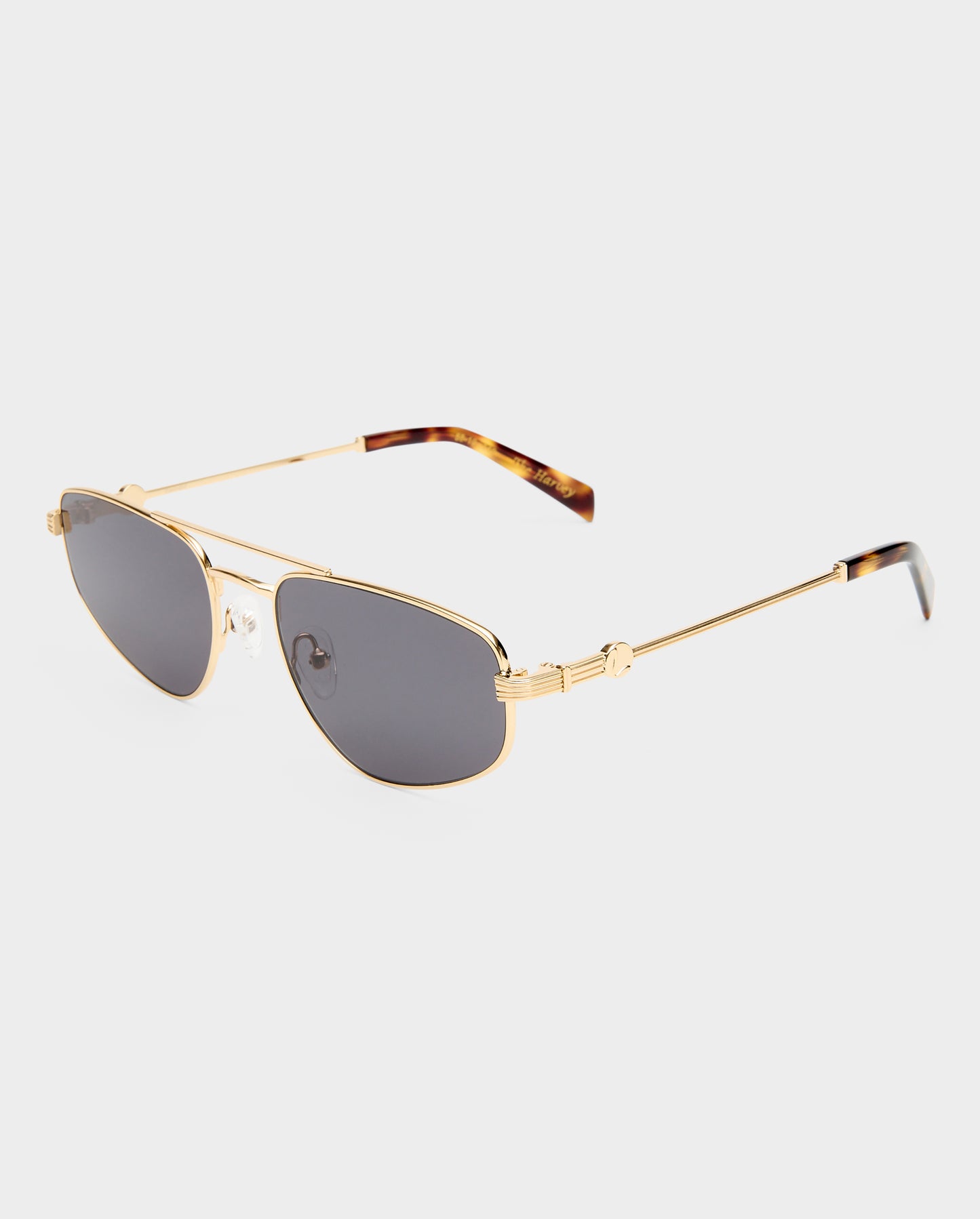The Harvey Gold Female Aviator Sunglasses | Luv Lou