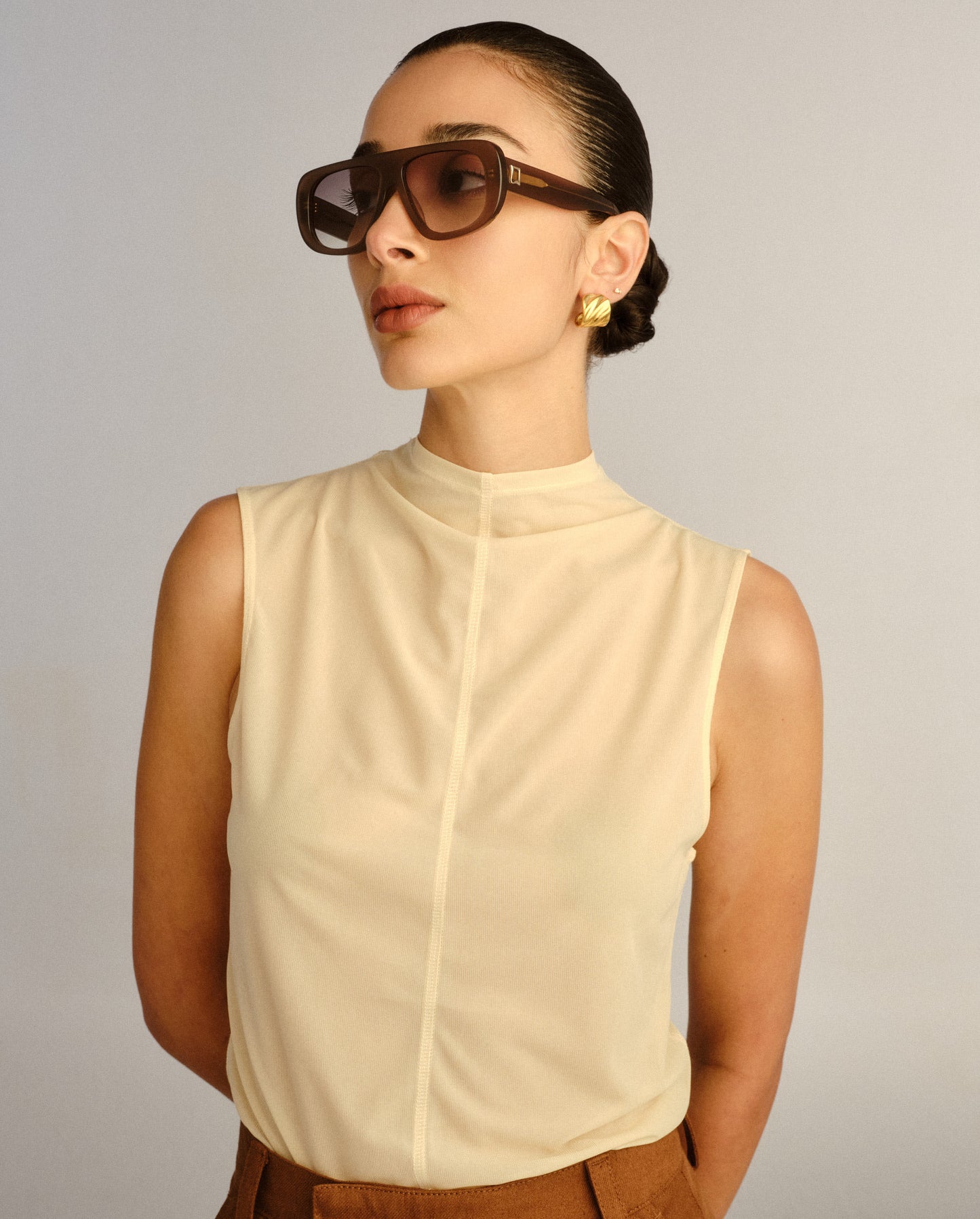 The Dionne Mushroom Female Aviator Sunglasses | Luv Lou