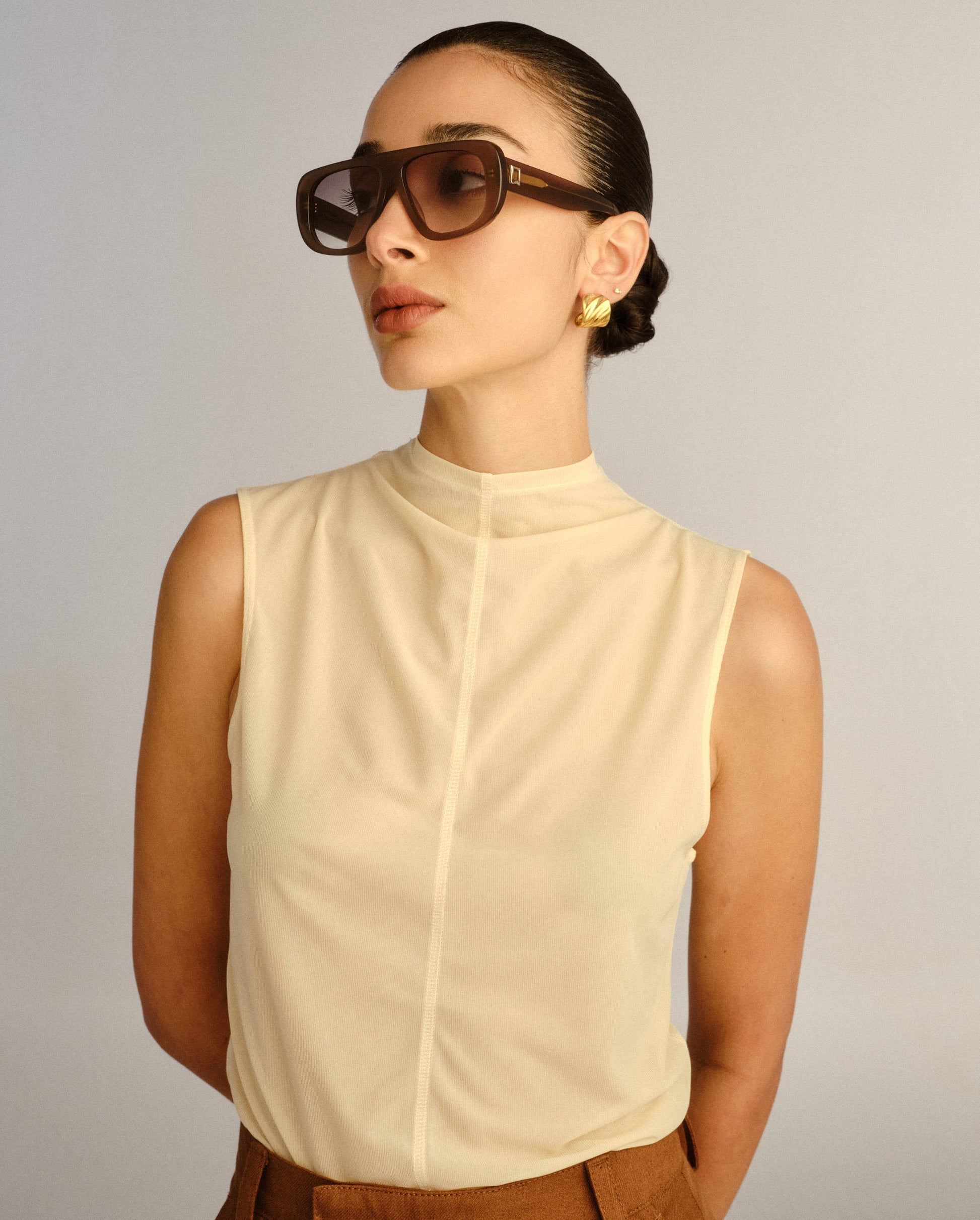 The Dionne Mushroom Female Aviator Sunglasses | Luv Lou