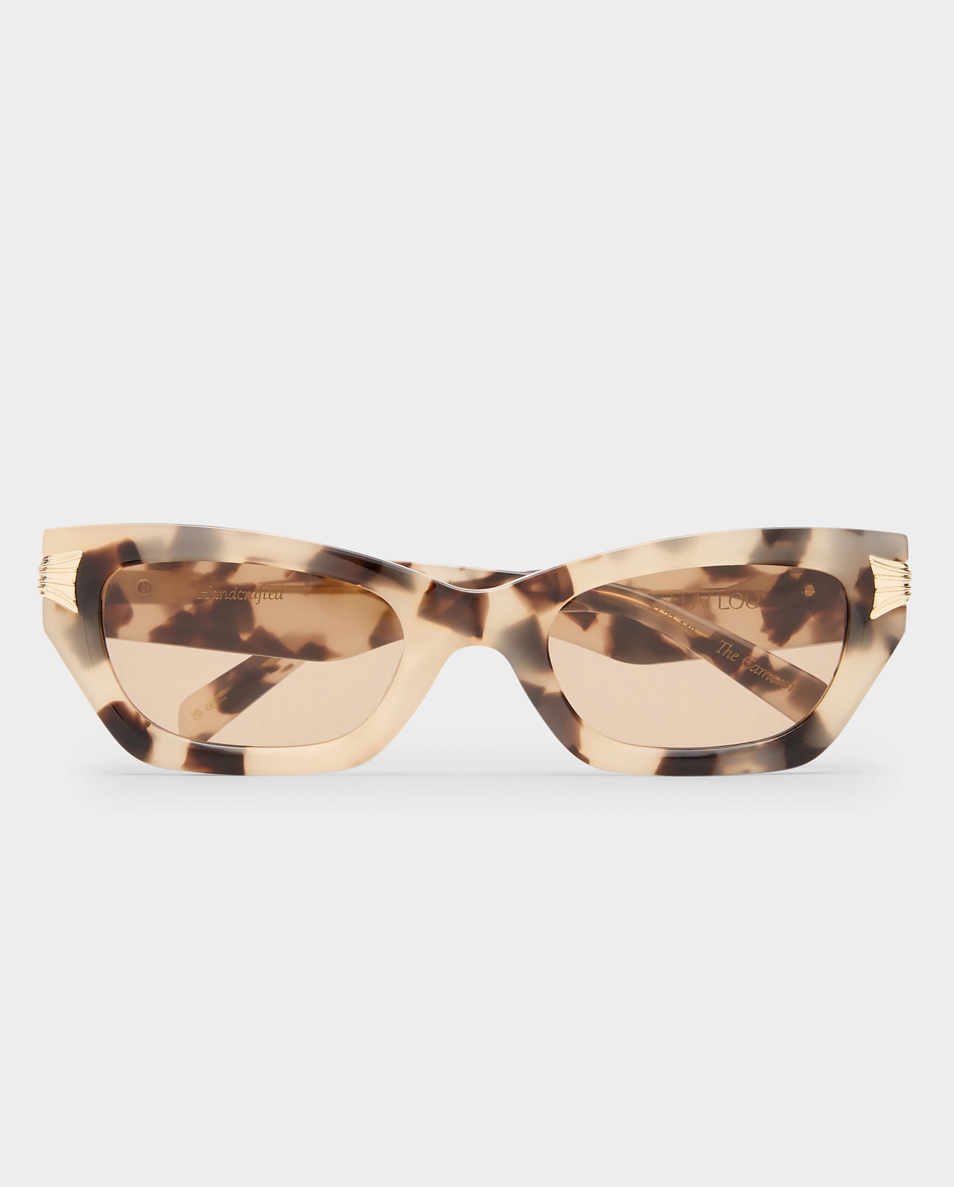 The Cameron Cream Tort Female Cat-Eye Sunglasses | Luv Lou