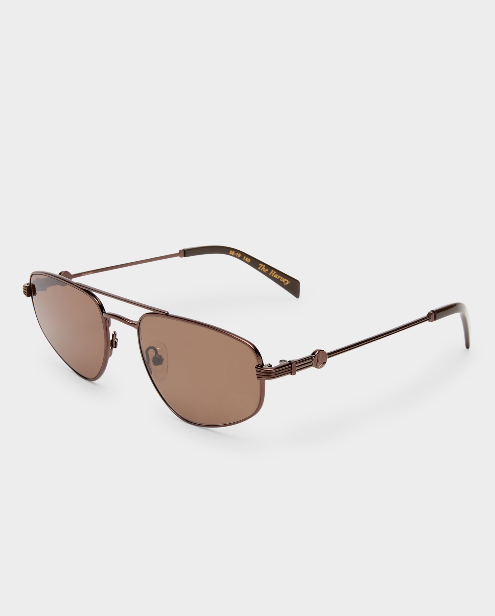 The Harvey Bronze Female Aviator Sunglasses | Luv Lou