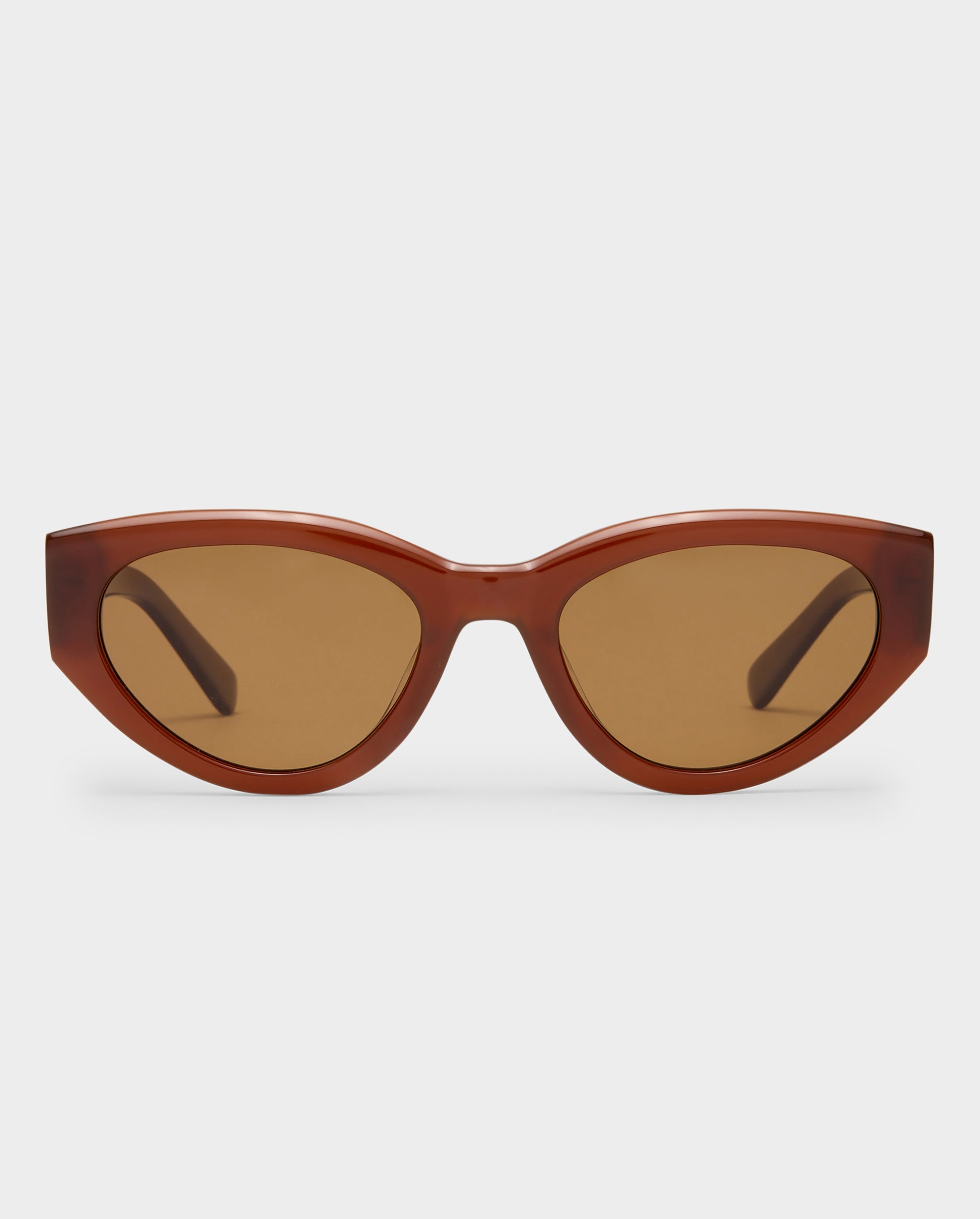 The Poppy Chocolate Female Cat-Eye Sunglasses | Luv Lou
