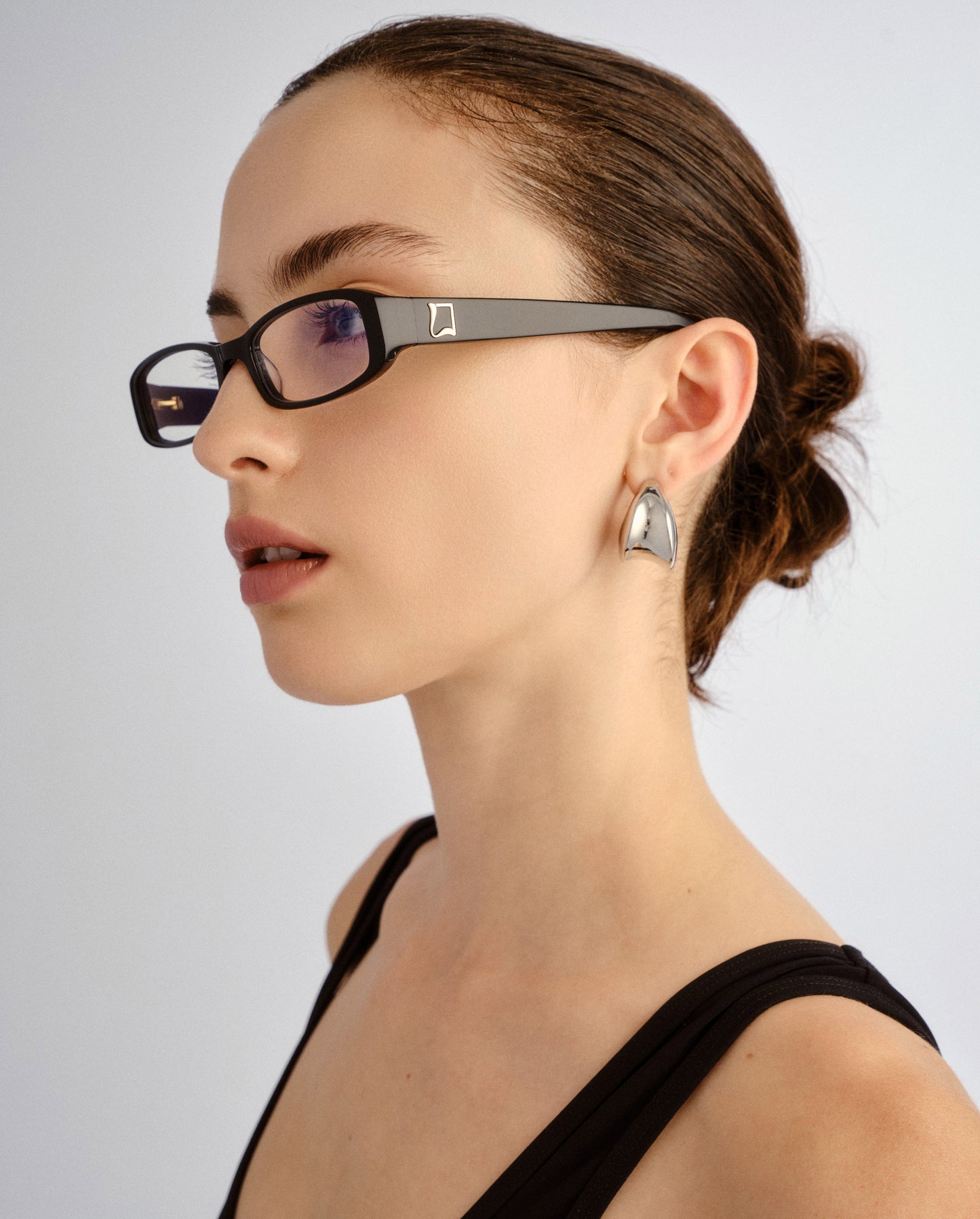 The Eden Black Female Rectangle Blue Light | Luv Lou