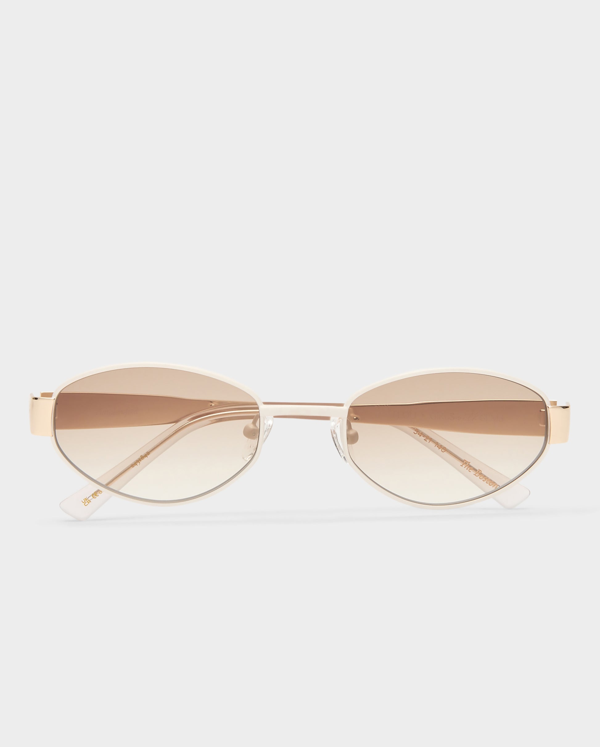 The Boston Ivory Female Oval Sunglasses | Luv Lou