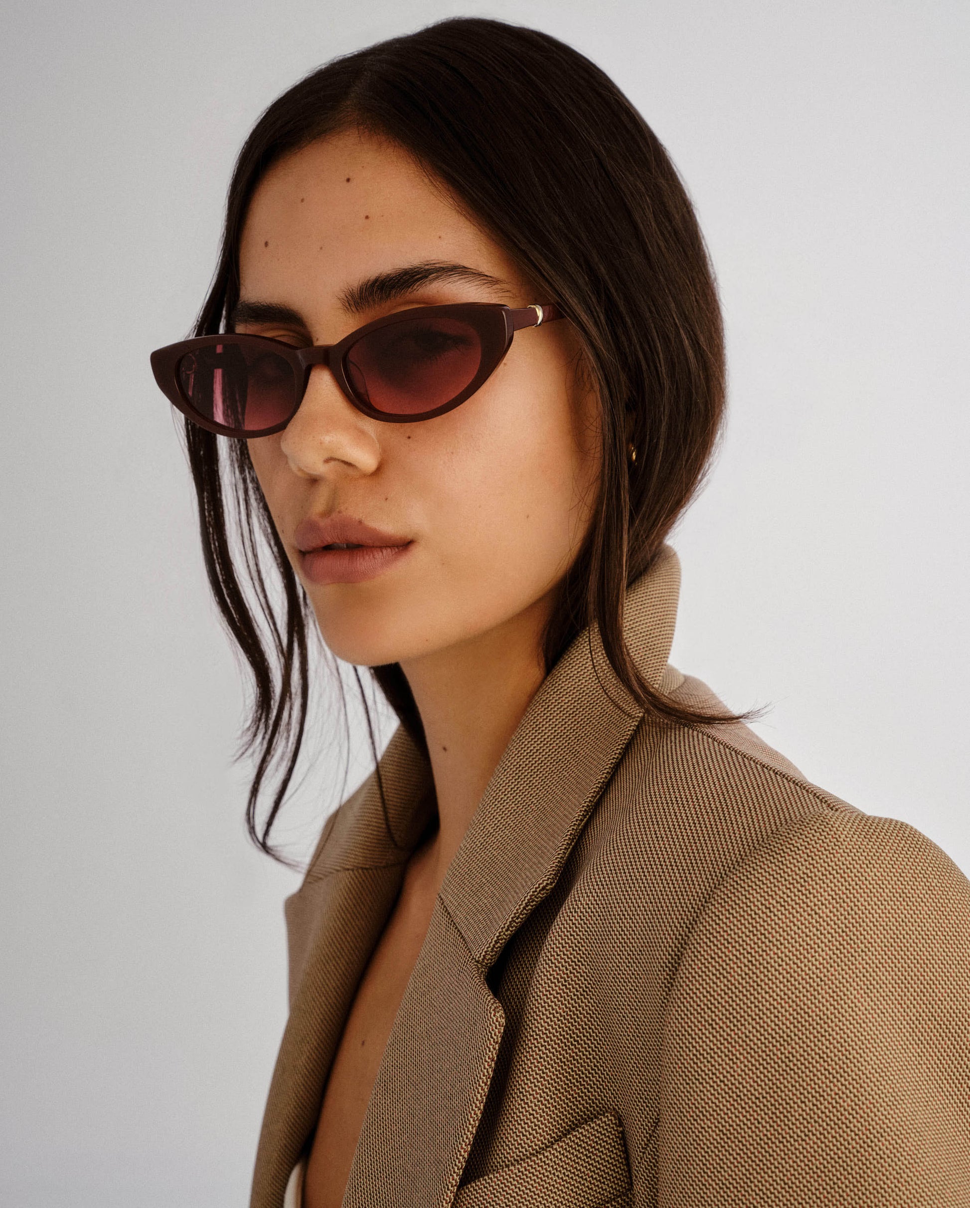 The Blair Cherry Female Cat-Eye Sunglasses | Luv Lou