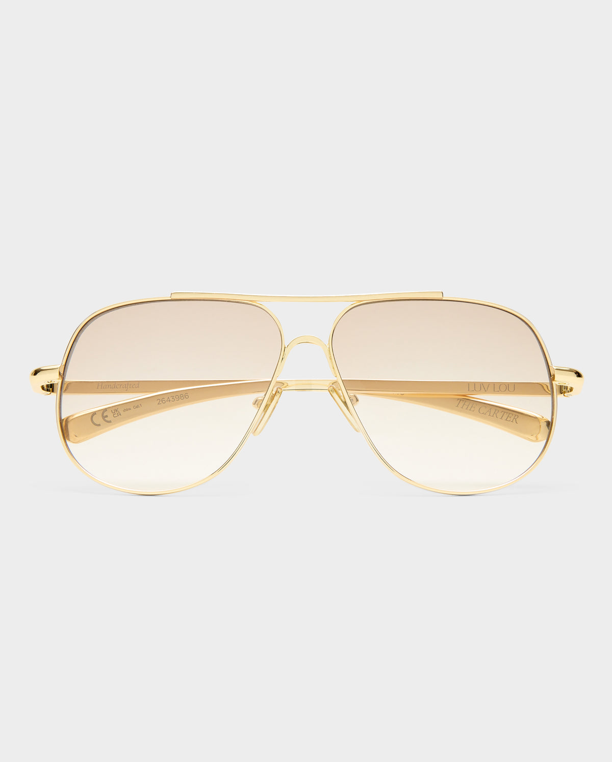 The Carter Gold Female Aviator Sunglasses | Luv Lou