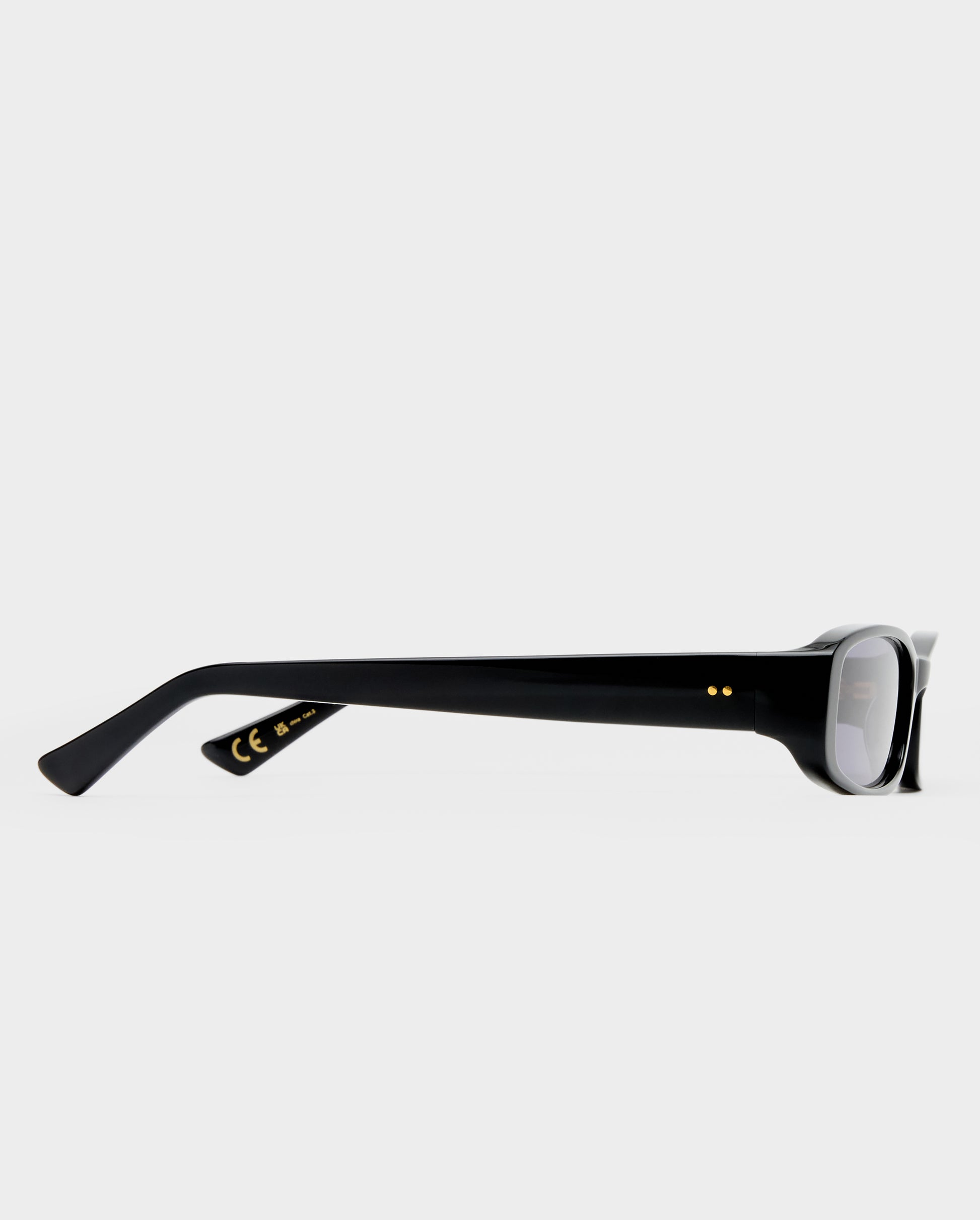 The Indiana Black Female Rectangle Sunglasses | Luv Lou