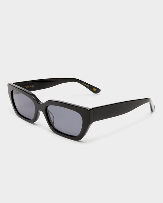 The Gigi Black Female Rectangle Sunglasses | Luv Lou