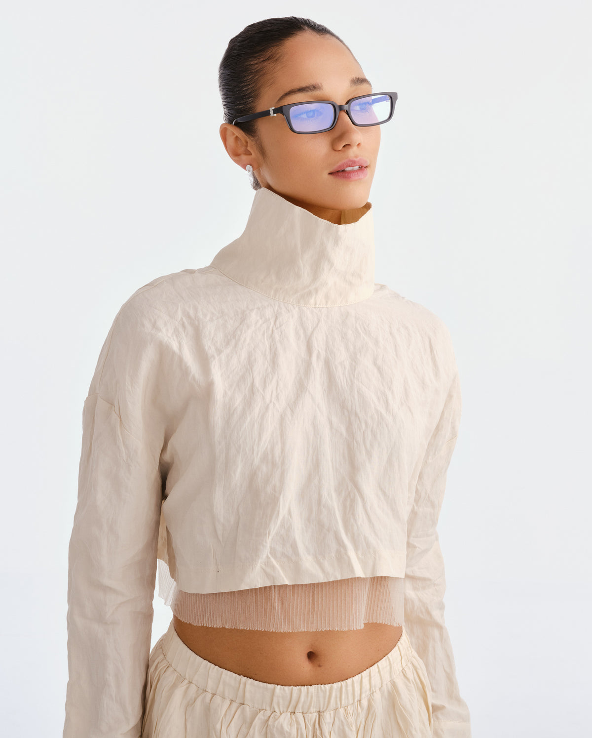 The Phoebe Luxe Black Female Rectangle Blue Light | Luv Lou