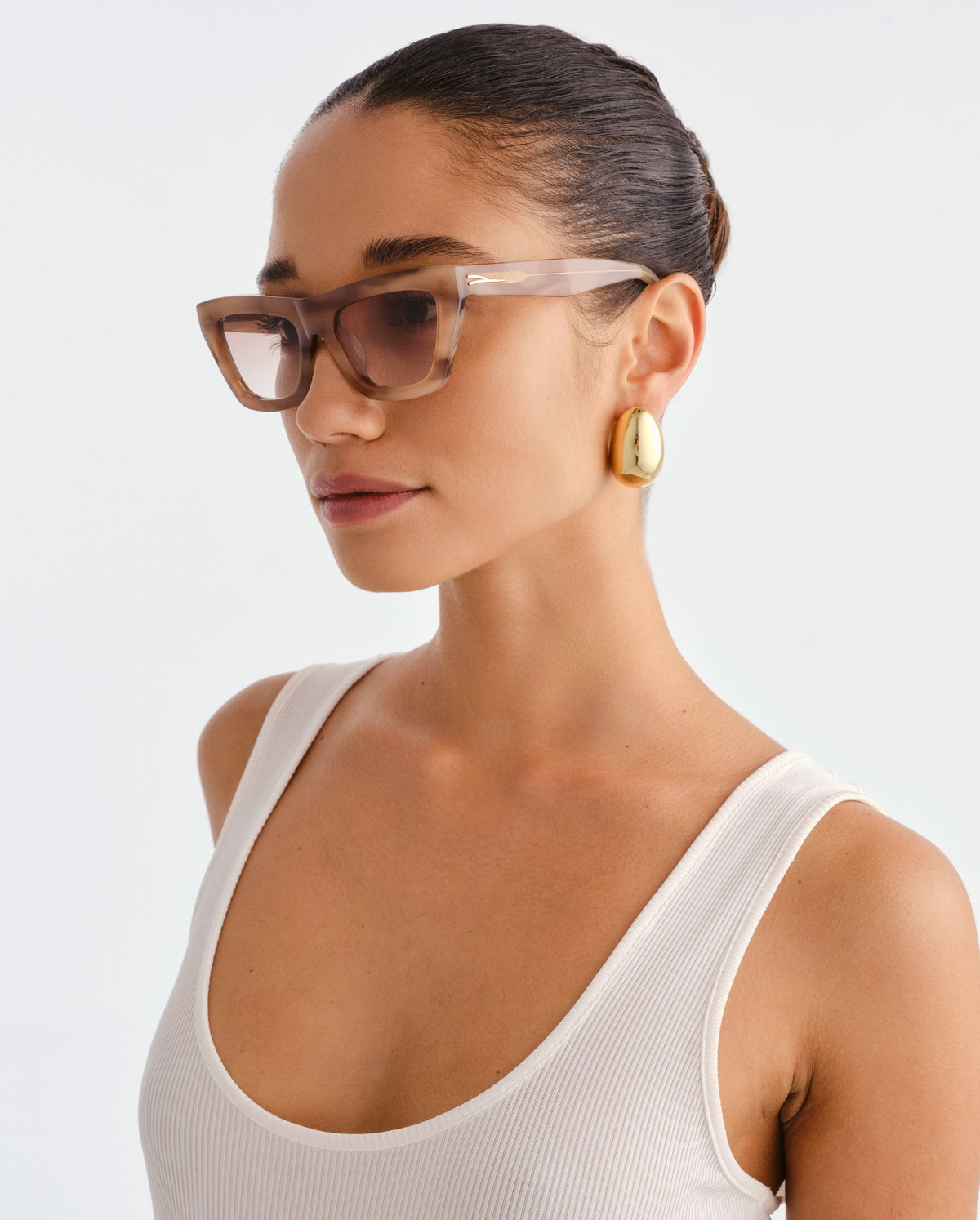 The Hudson Smokey Haze Female Cat-Eye Sunglasses | Luv Lou