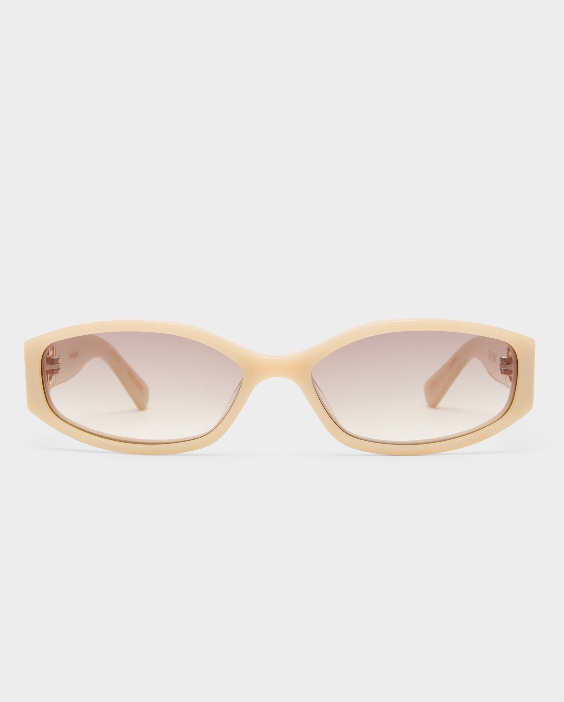 The Lottie Nude Haze Female Rectangle Sunglasses | Luv Lou